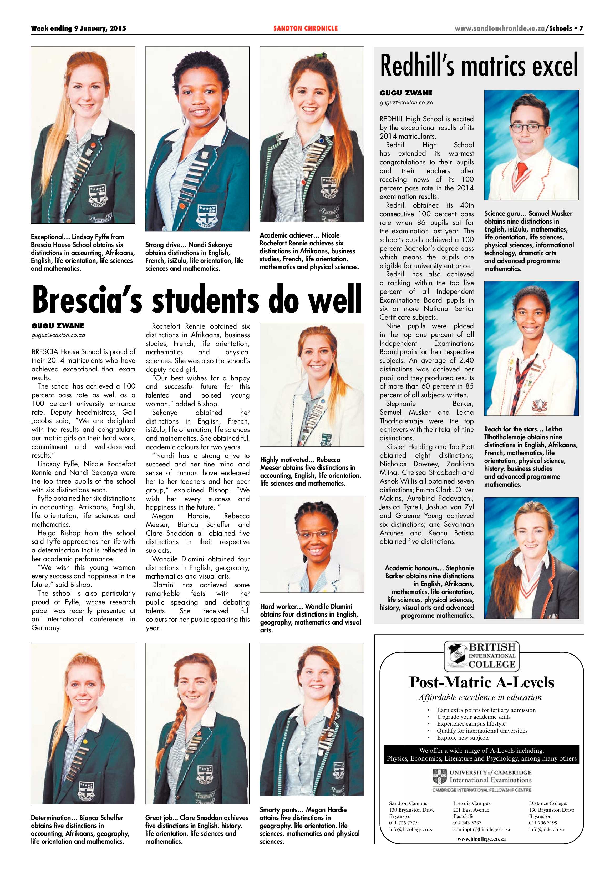 Sandton Chronicle 09 January 2015 page 7