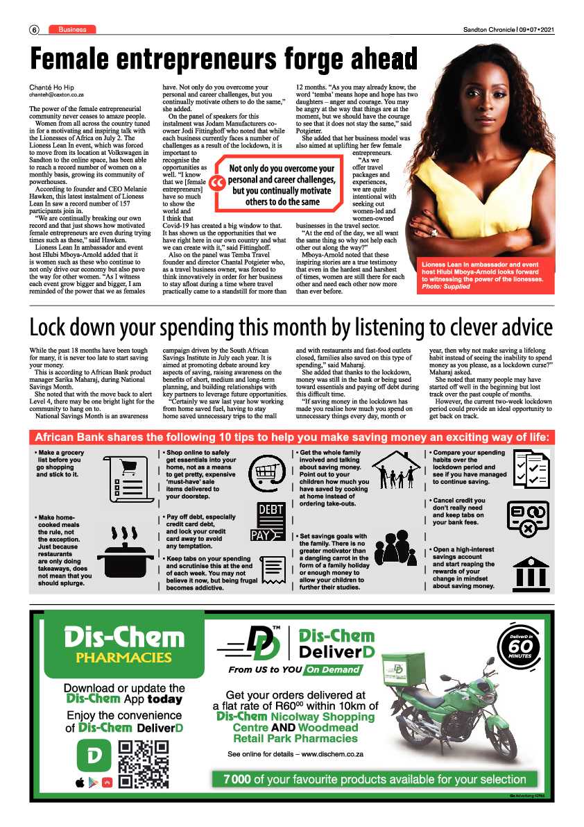 Sandton Chronicle 09 July 2021 page 6