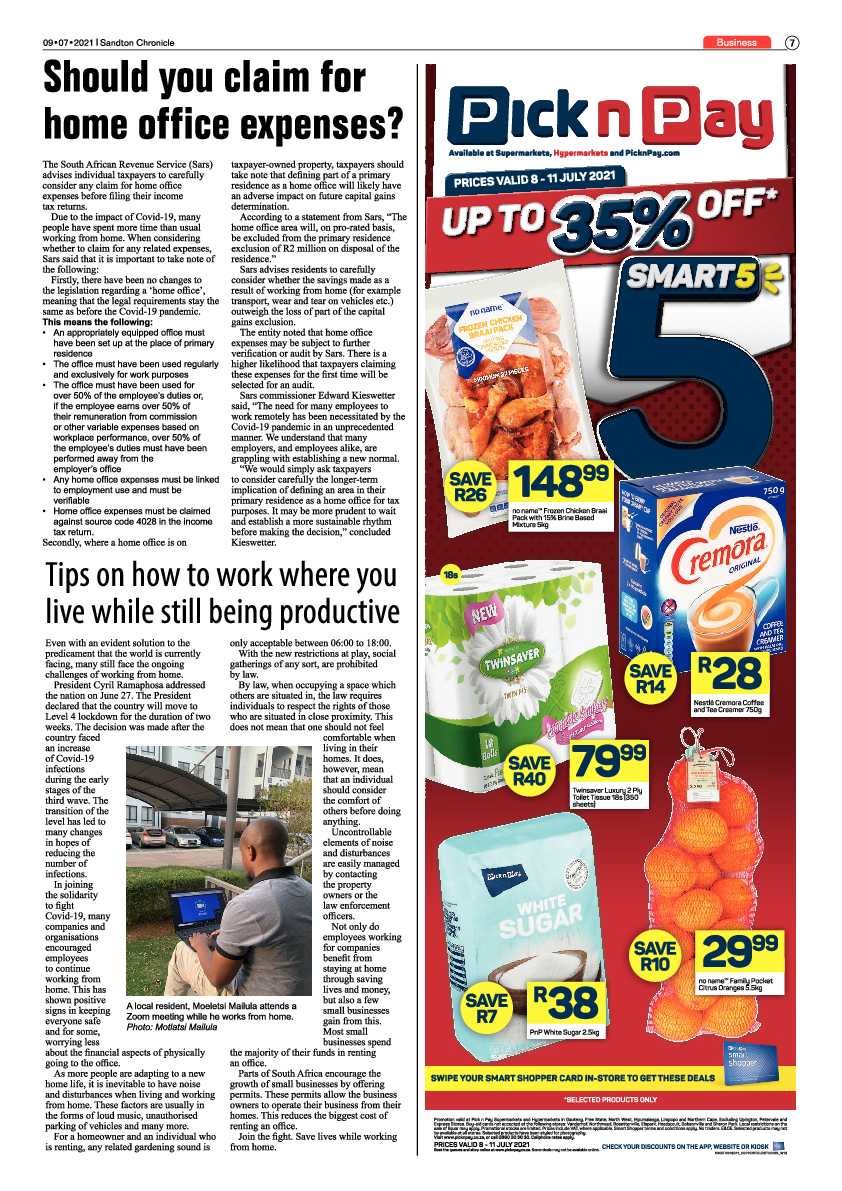 Sandton Chronicle 09 July 2021 page 7