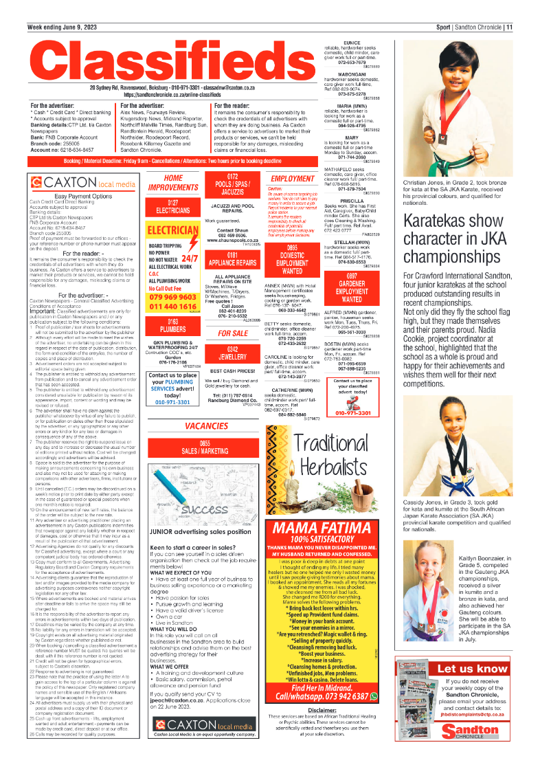 Sandton Chronicle 09 June 2023 page 11