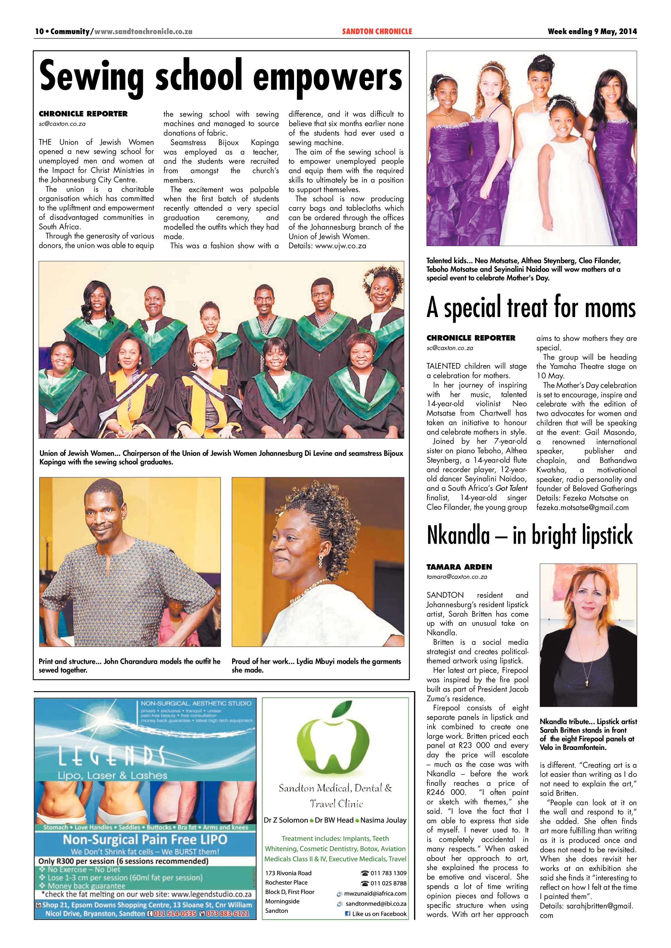 Sandton Chronicle 09 May 2014 page 10