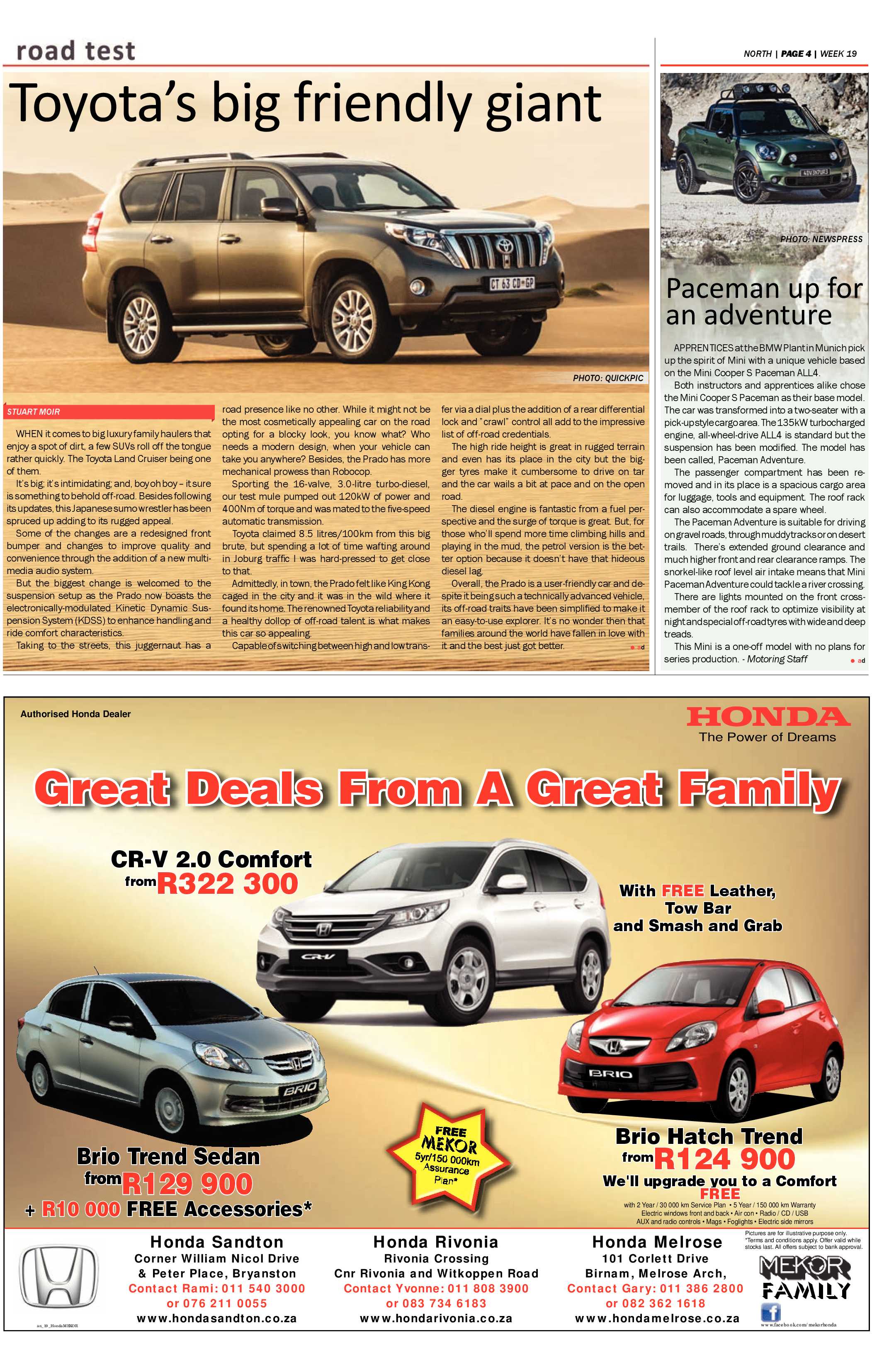 Sandton Chronicle 09 May 2014 page 16