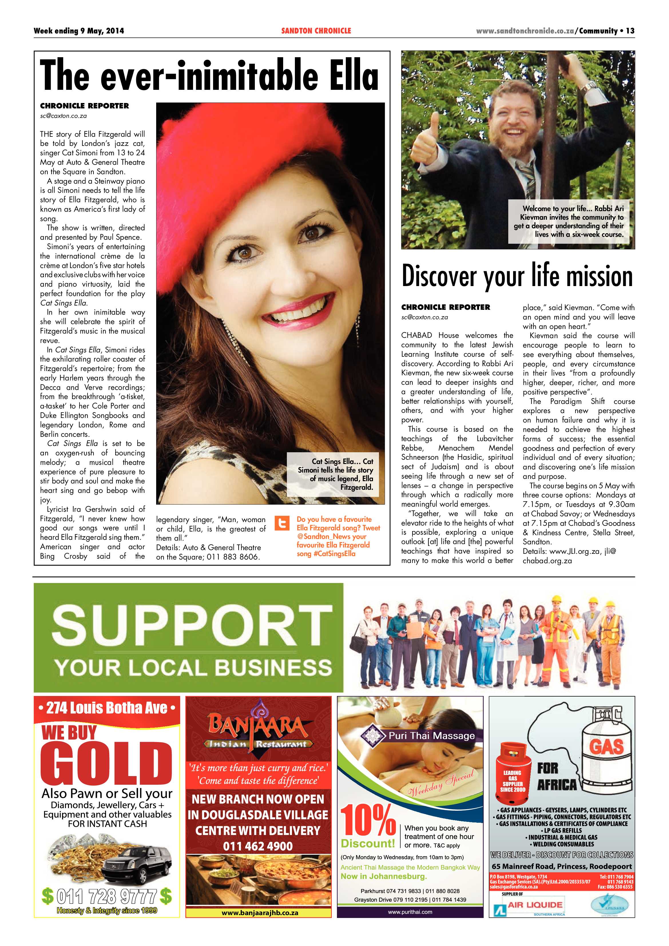 Sandton Chronicle 09 May 2014 page 21