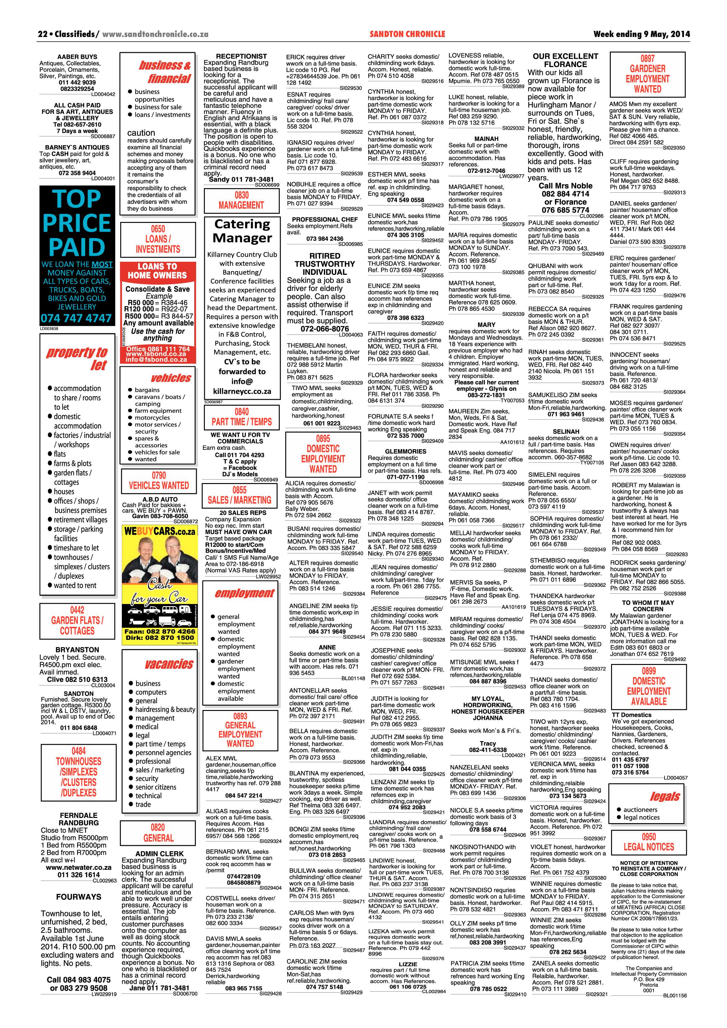 Sandton Chronicle 09 May 2014 page 30