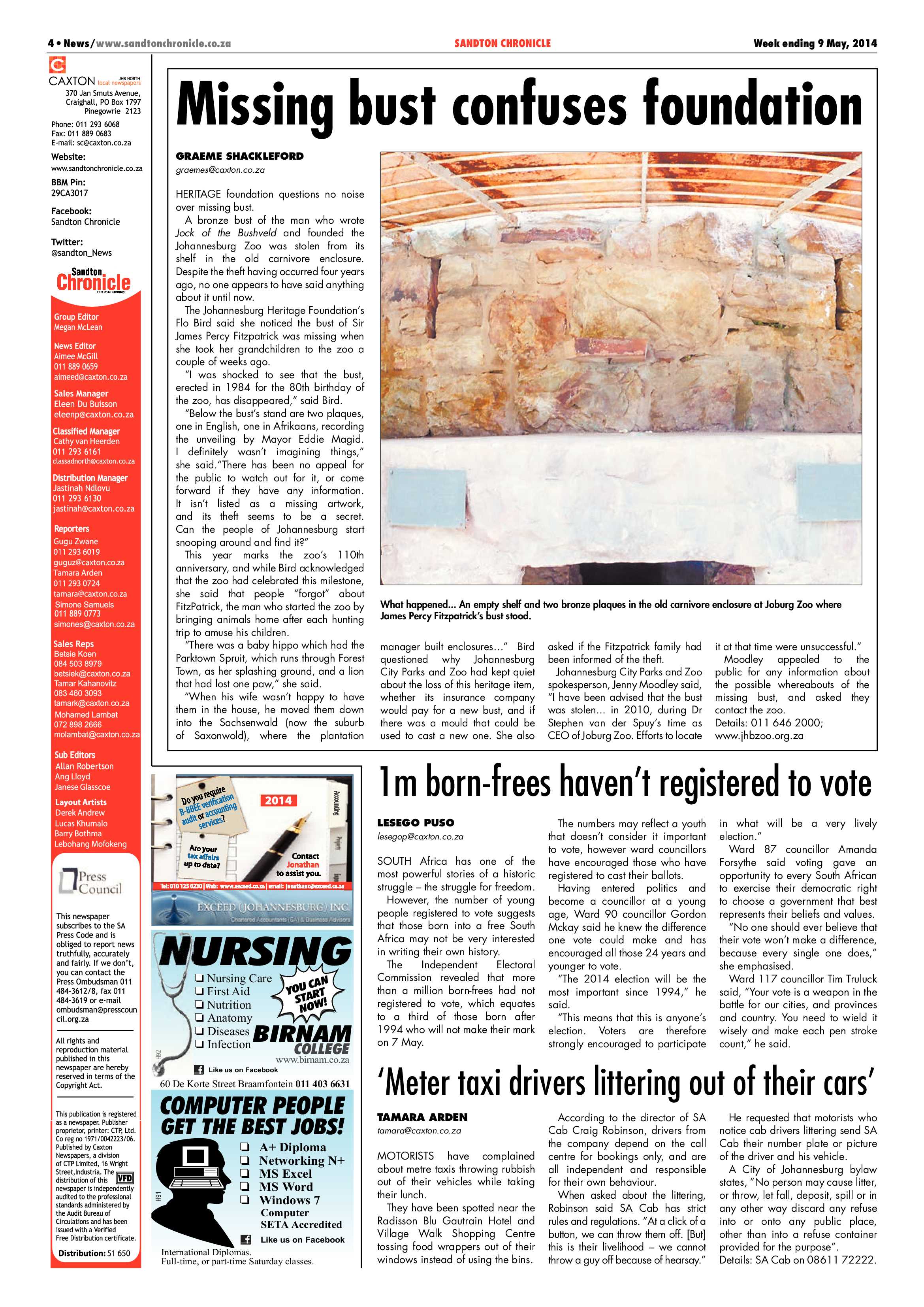 Sandton Chronicle 09 May 2014 page 4