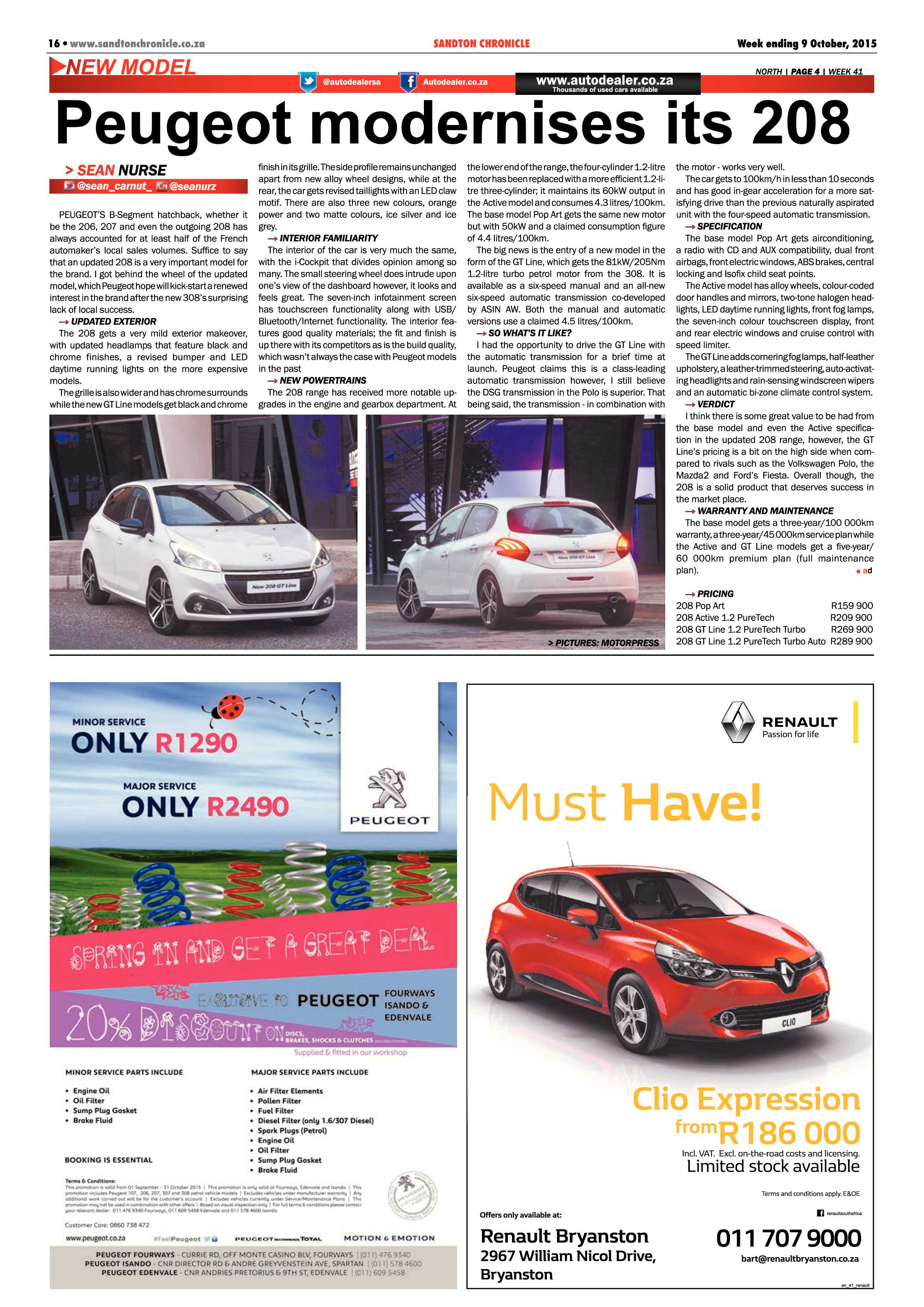 Sandton Chronicle 09 October 2015 page 16