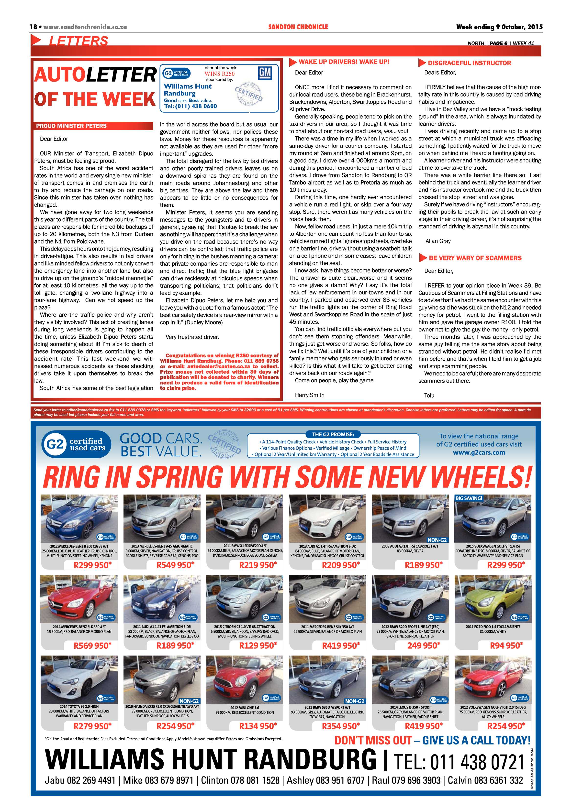 Sandton Chronicle 09 October 2015 page 18