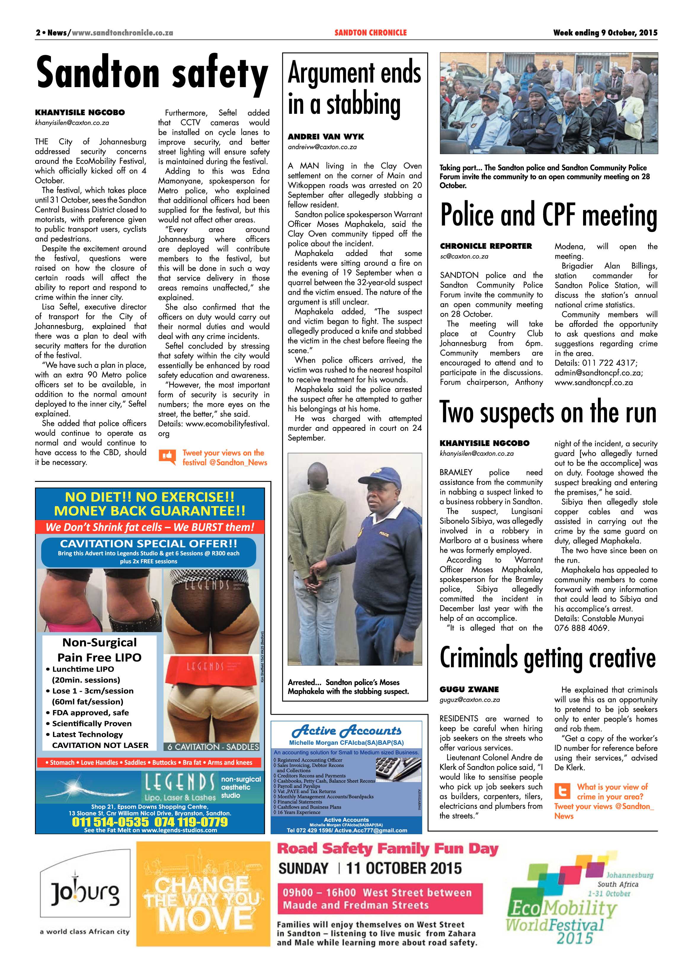 Sandton Chronicle 09 October 2015 page 2
