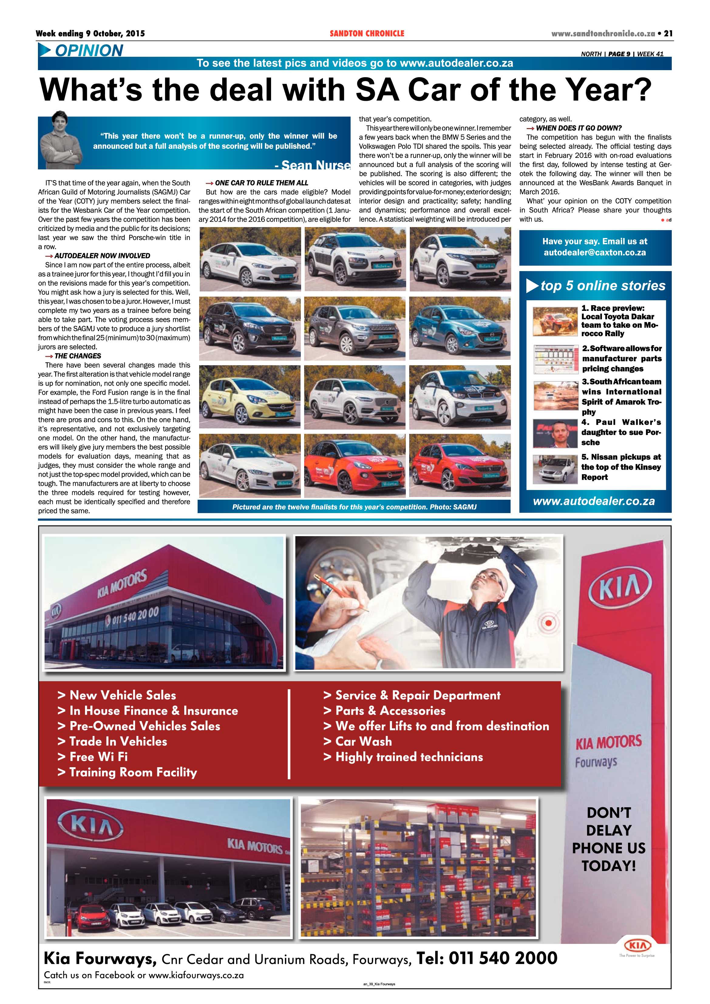 Sandton Chronicle 09 October 2015 page 21