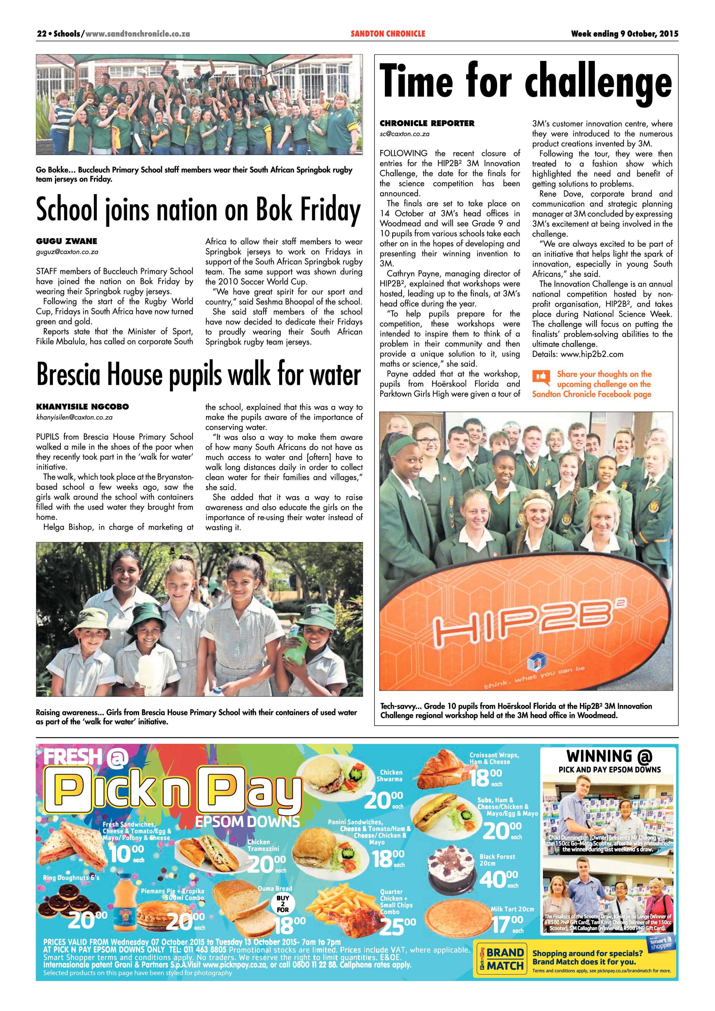 Sandton Chronicle 09 October 2015 page 22