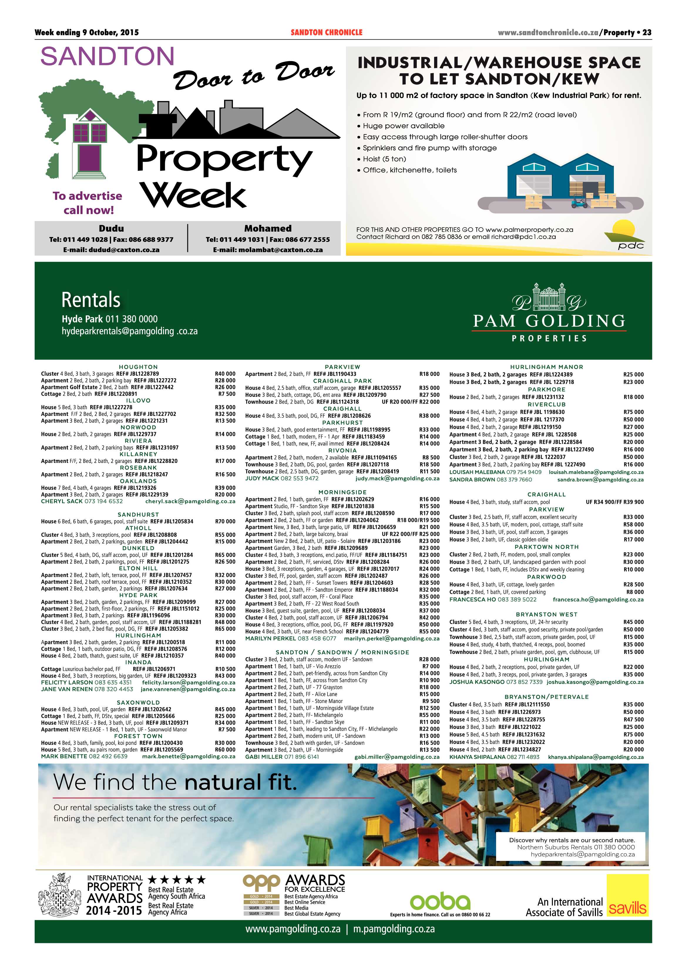 Sandton Chronicle 09 October 2015 page 23