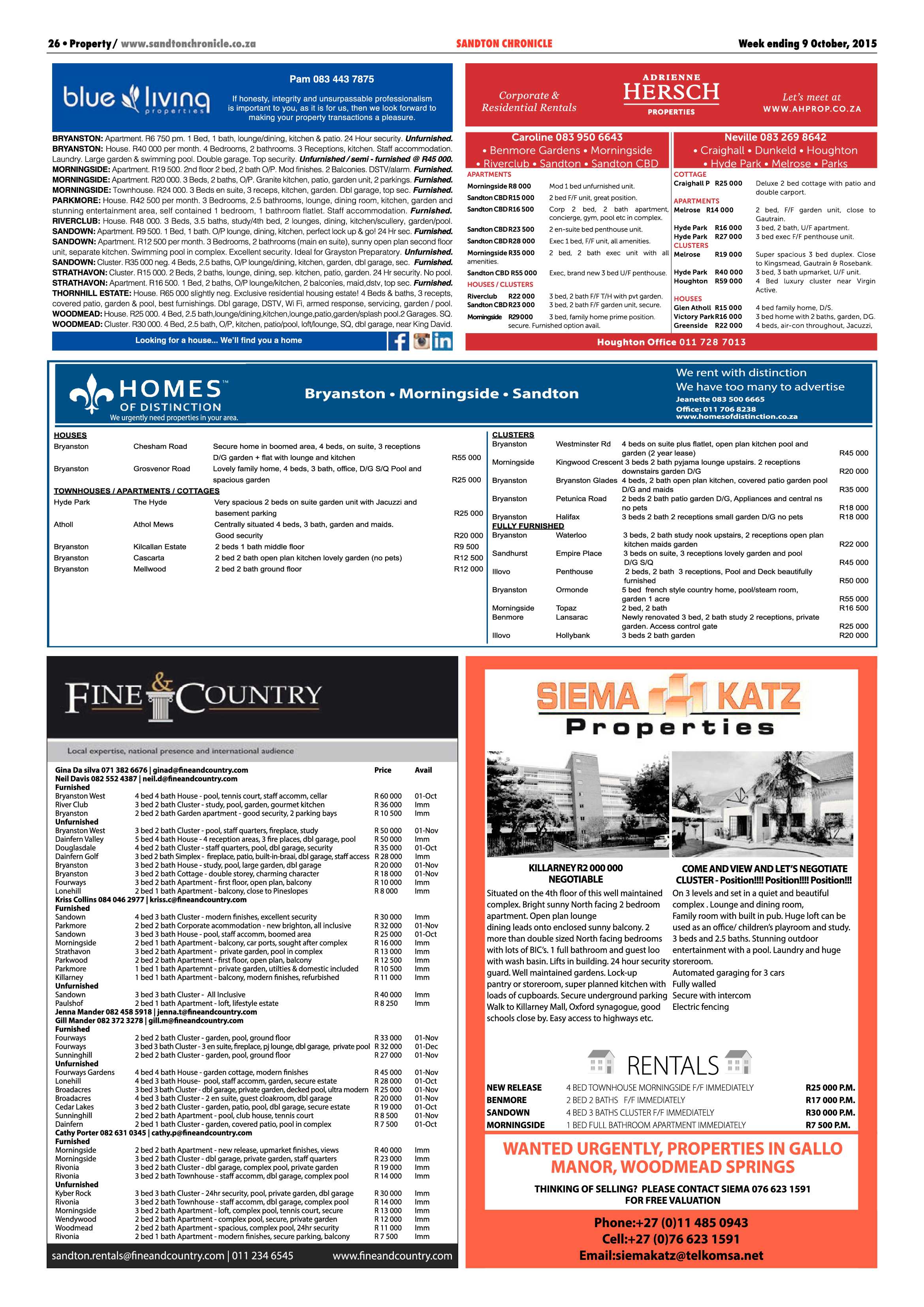 Sandton Chronicle 09 October 2015 page 26