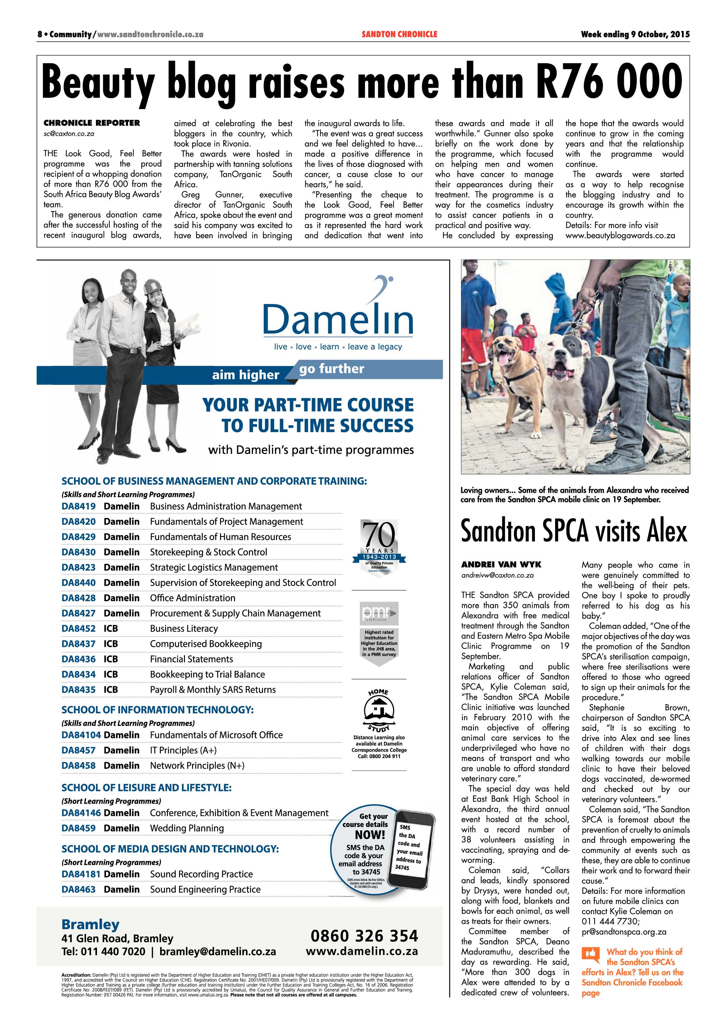 Sandton Chronicle 09 October 2015 page 8