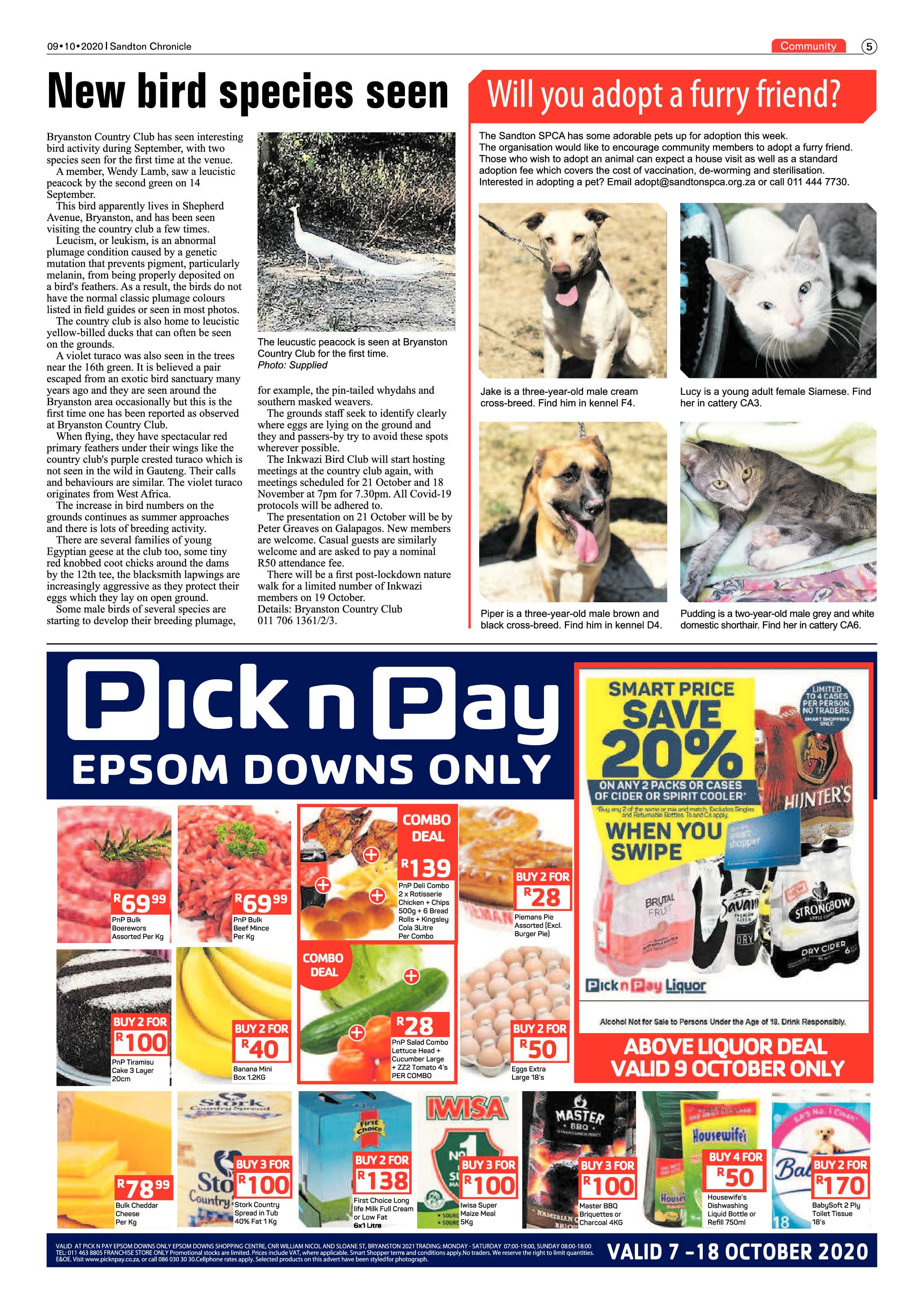 Sandton Chronicle 09 October 2020 page 5