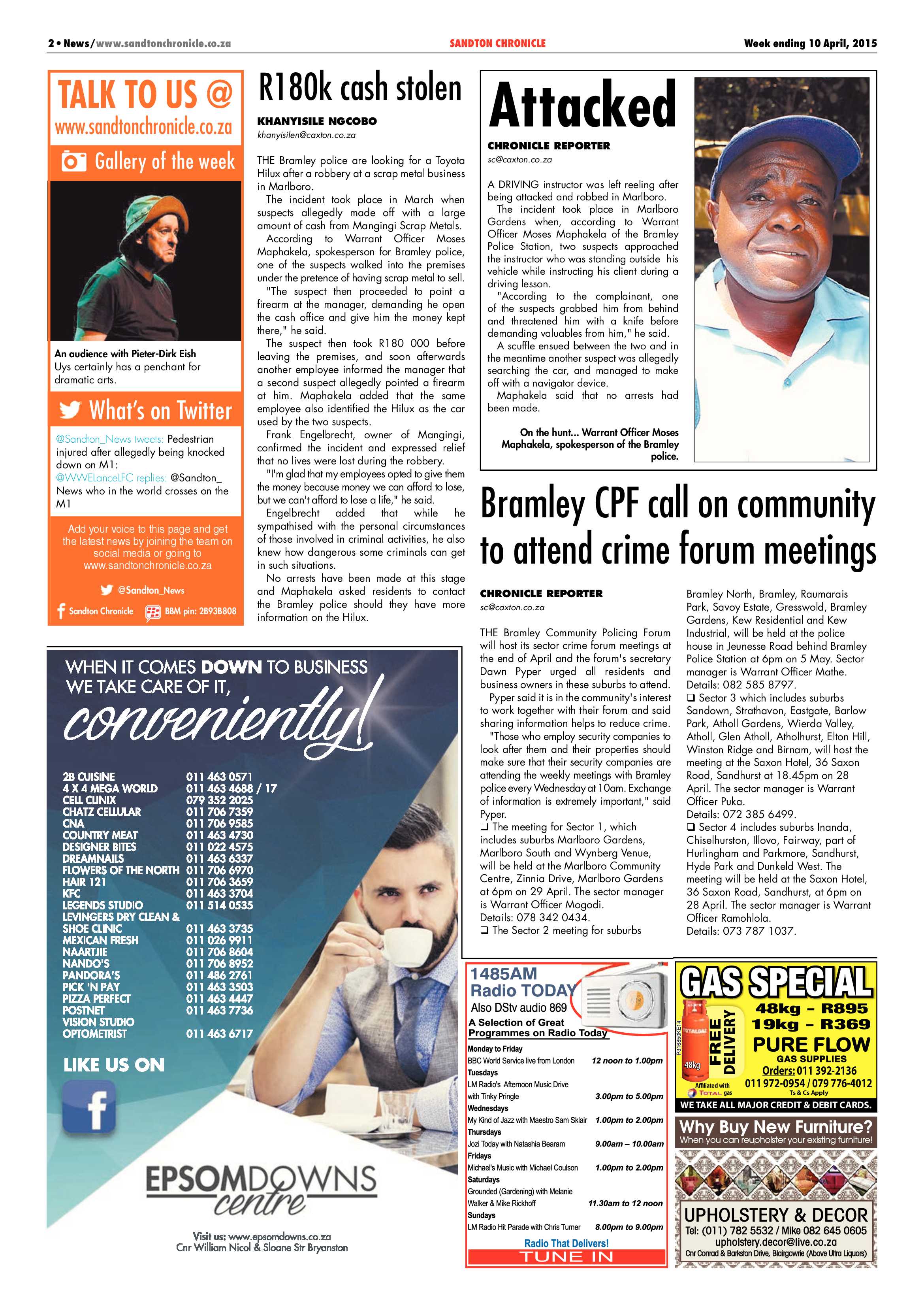 Sandton Chronicle 10 April 2015 page 2