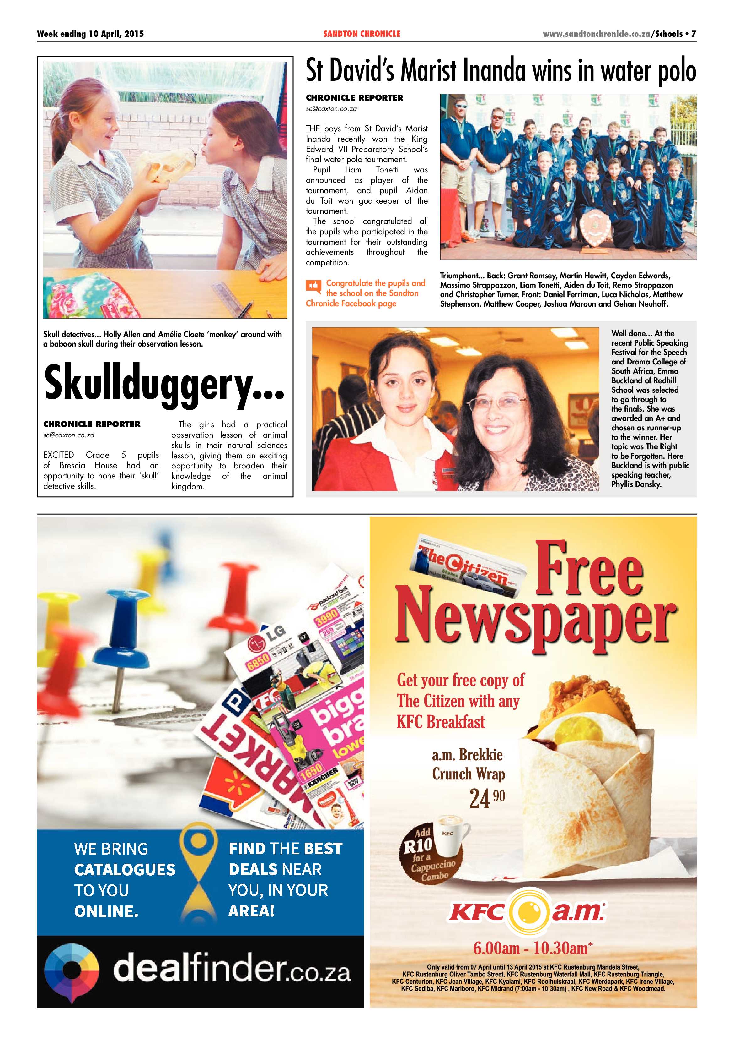 Sandton Chronicle 10 April 2015 page 7