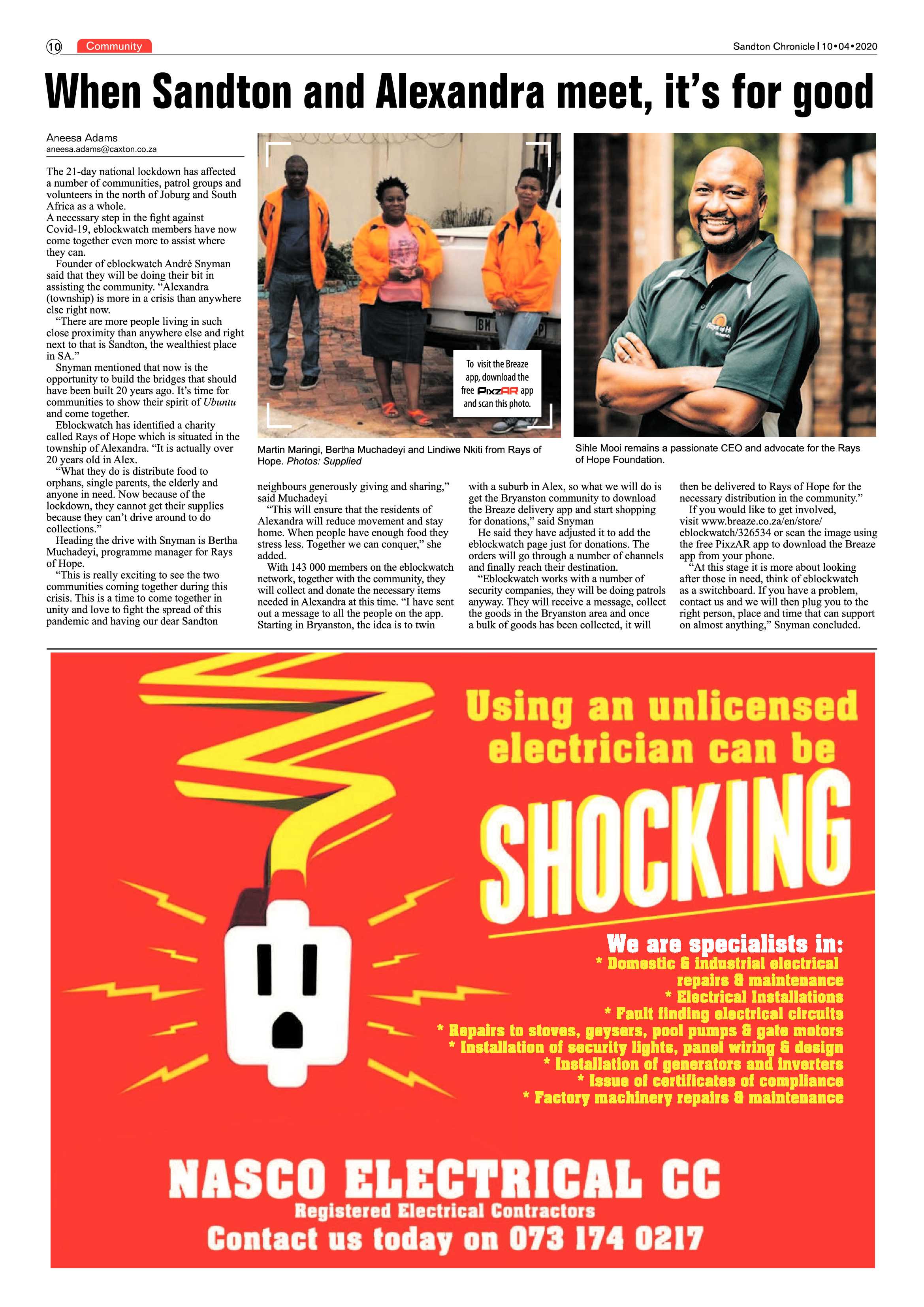 Sandton Chronicle 10 April 2020 page 10