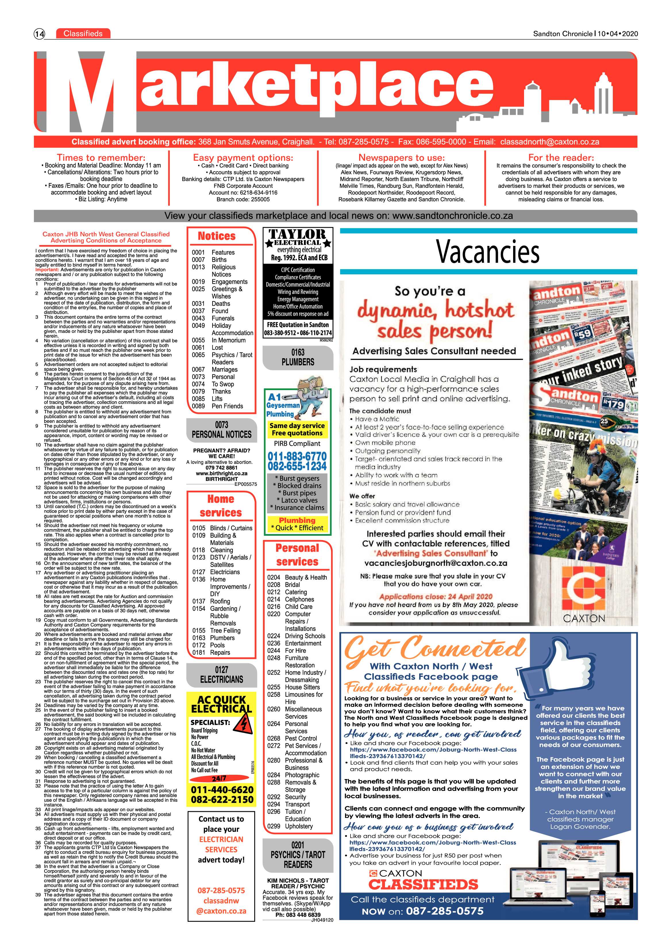 Sandton Chronicle 10 April 2020 page 14