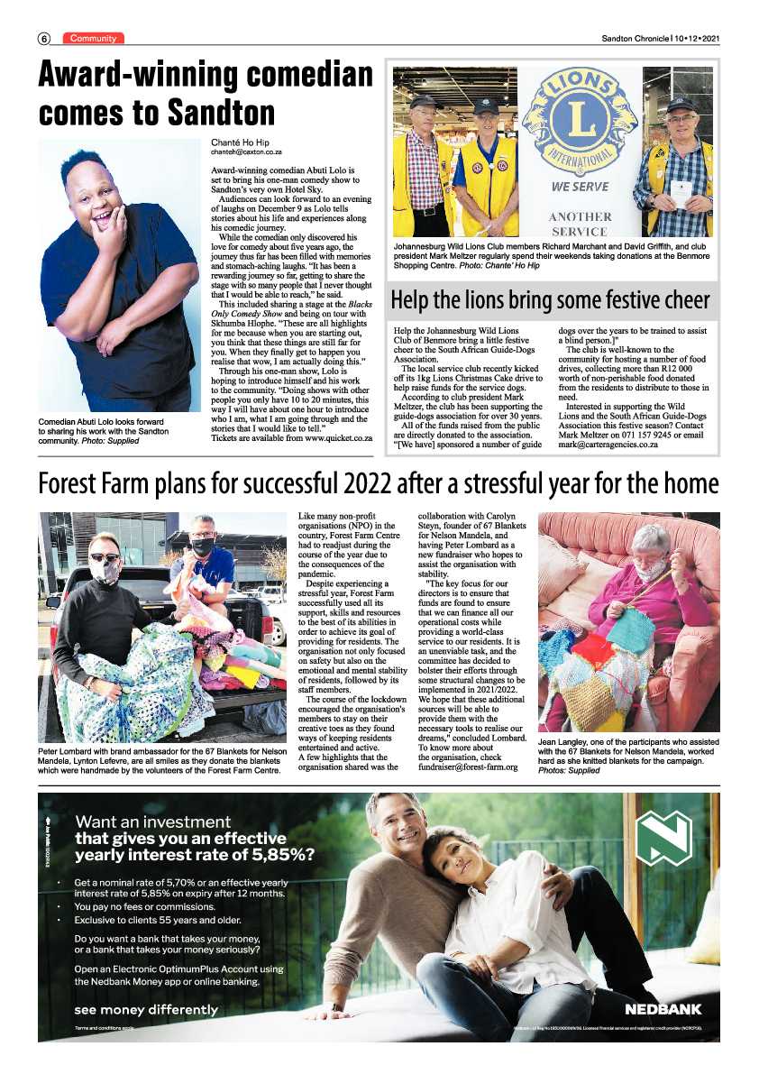 Sandton Chronicle 10 December 2021 page 6