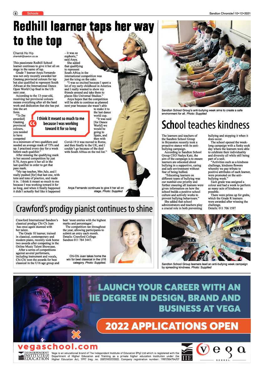 Sandton Chronicle 10 December 2021 page 8