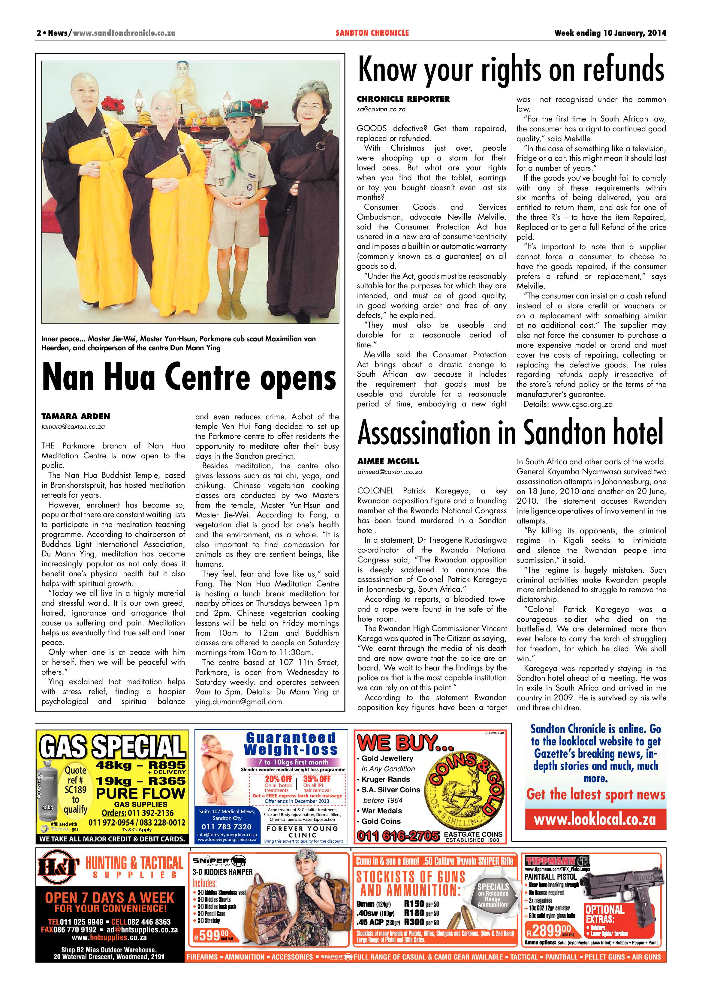 Sandton Chronicle 10 January 2014 page 2
