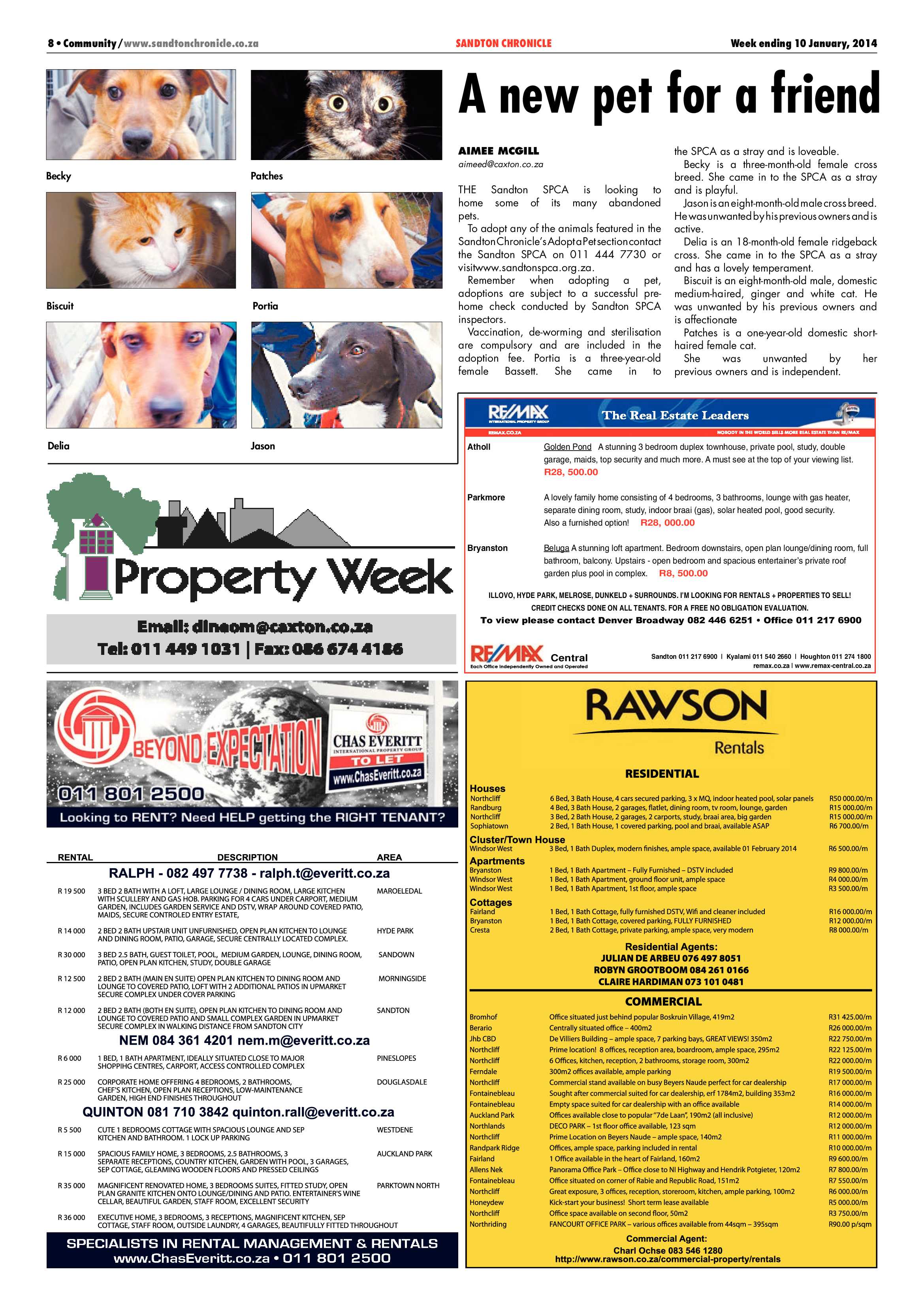 Sandton Chronicle 10 January 2014 page 8