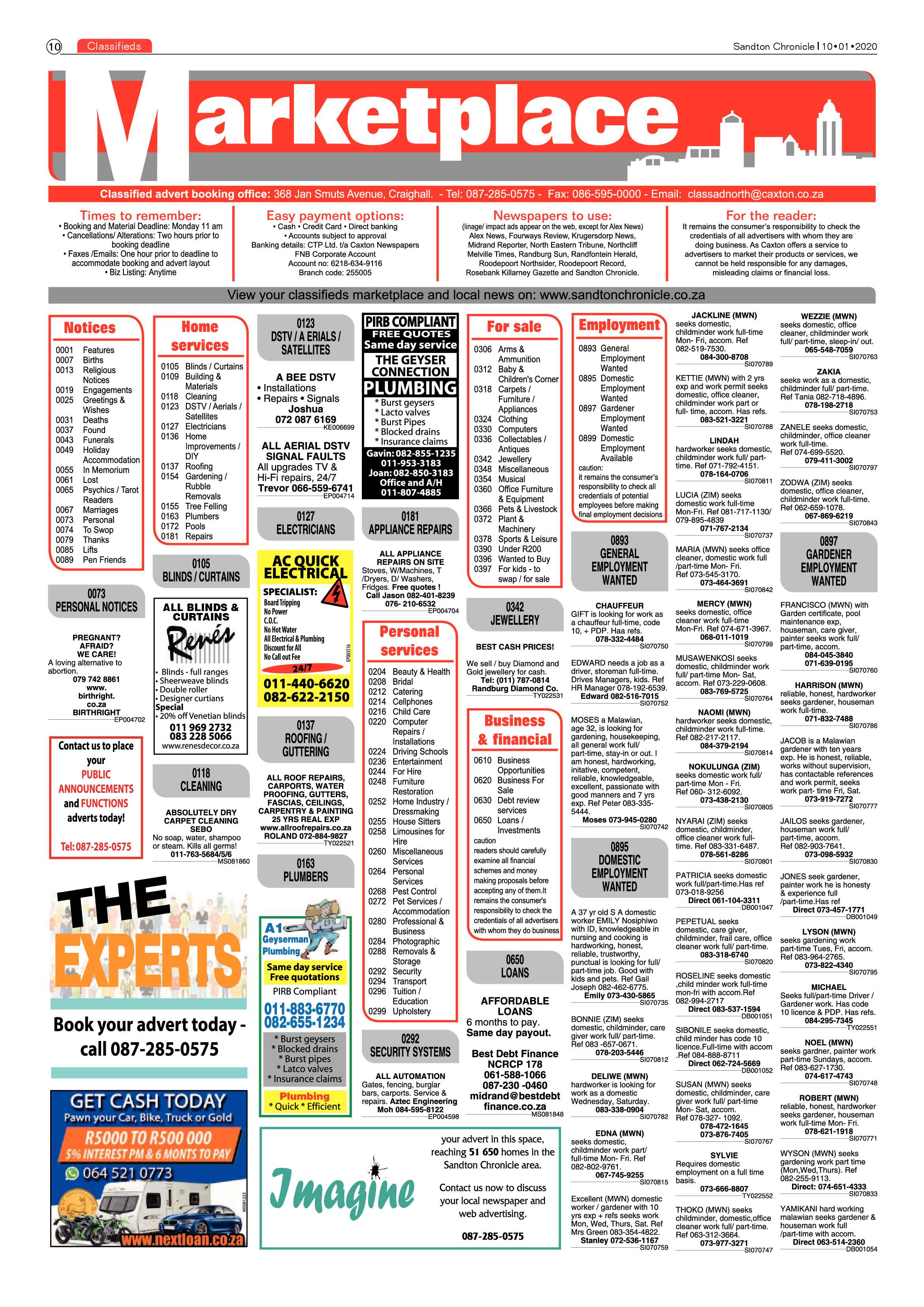 Sandton Chronicle 10 January 2020 page 10