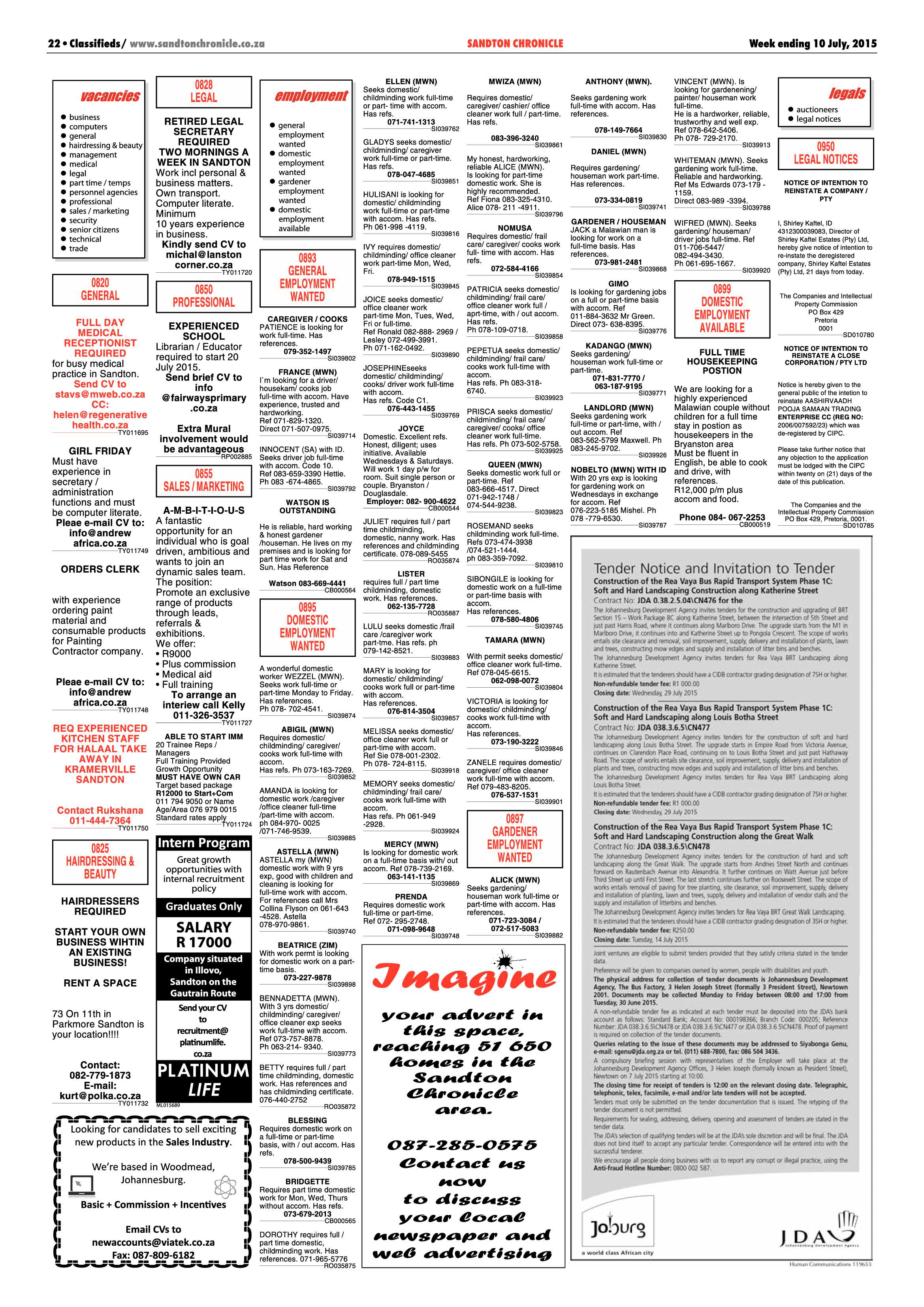 Sandton Chronicle 10 July 2015 page 30