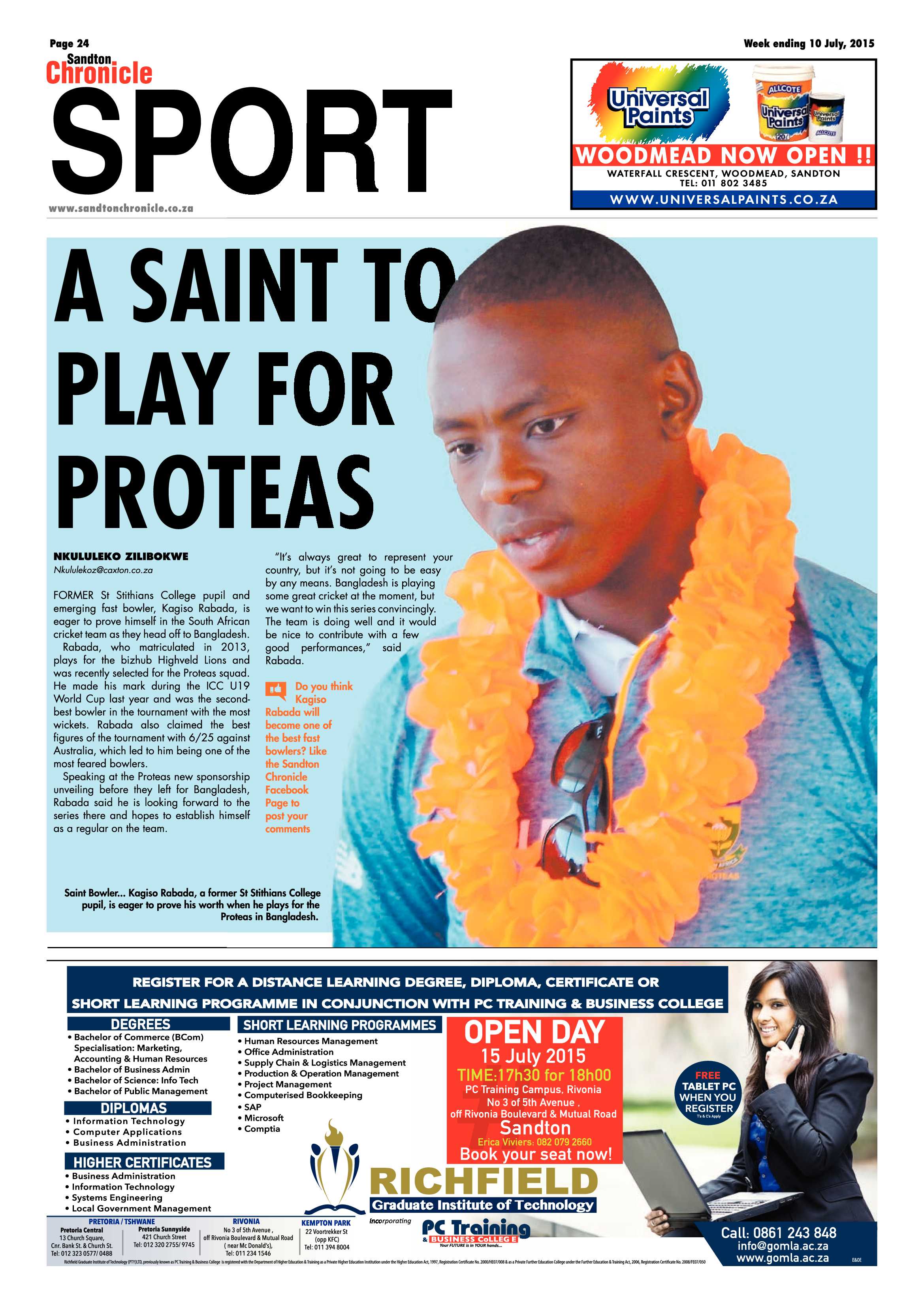 Sandton Chronicle 10 July 2015 page 32