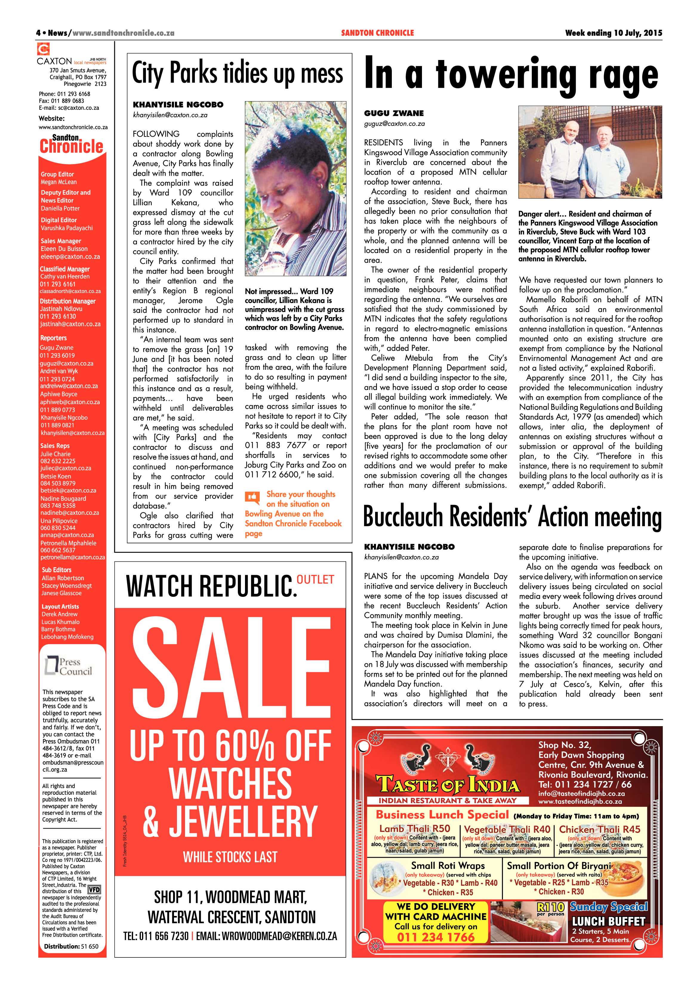 Sandton Chronicle 10 July 2015 page 4