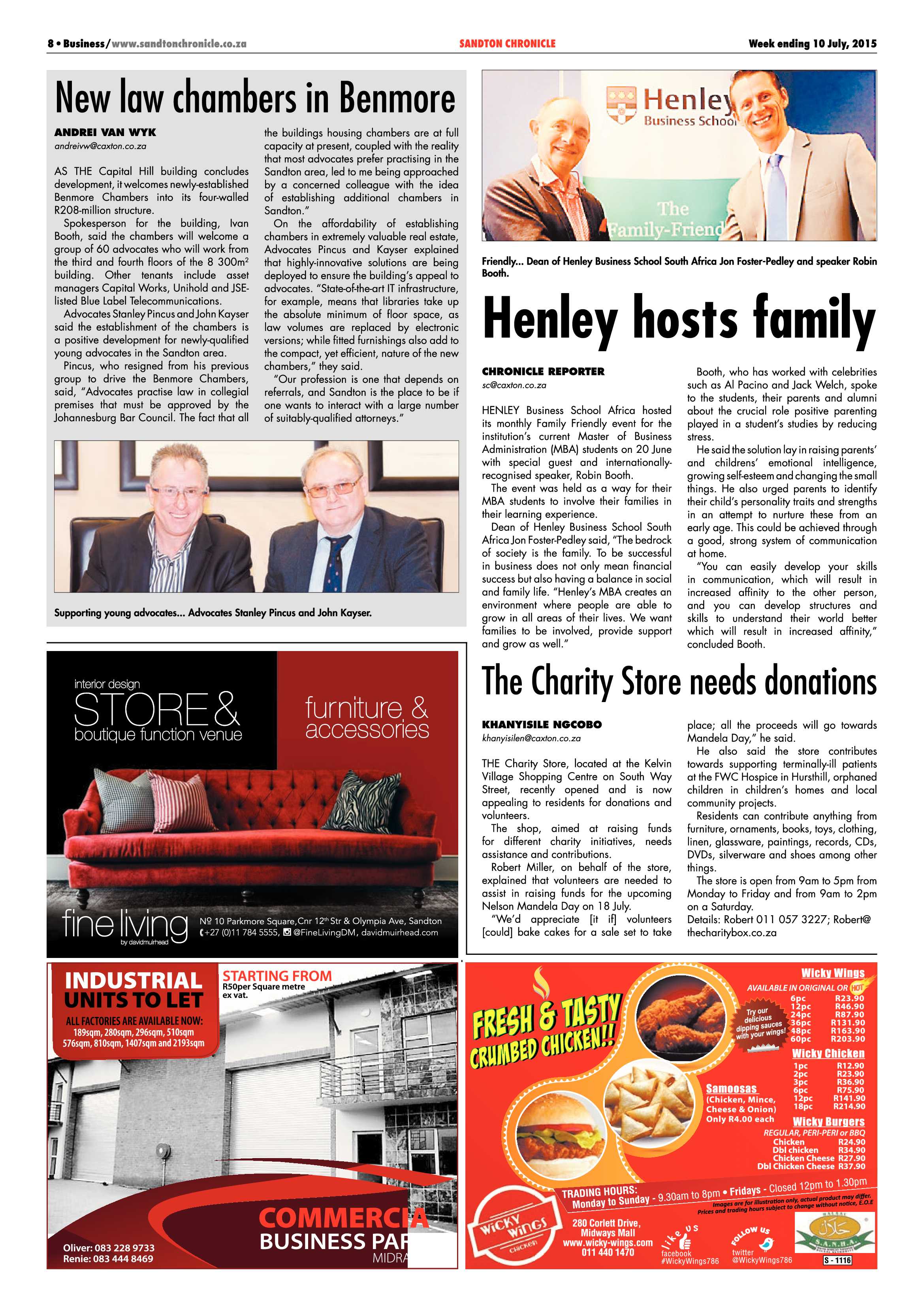 Sandton Chronicle 10 July 2015 page 8