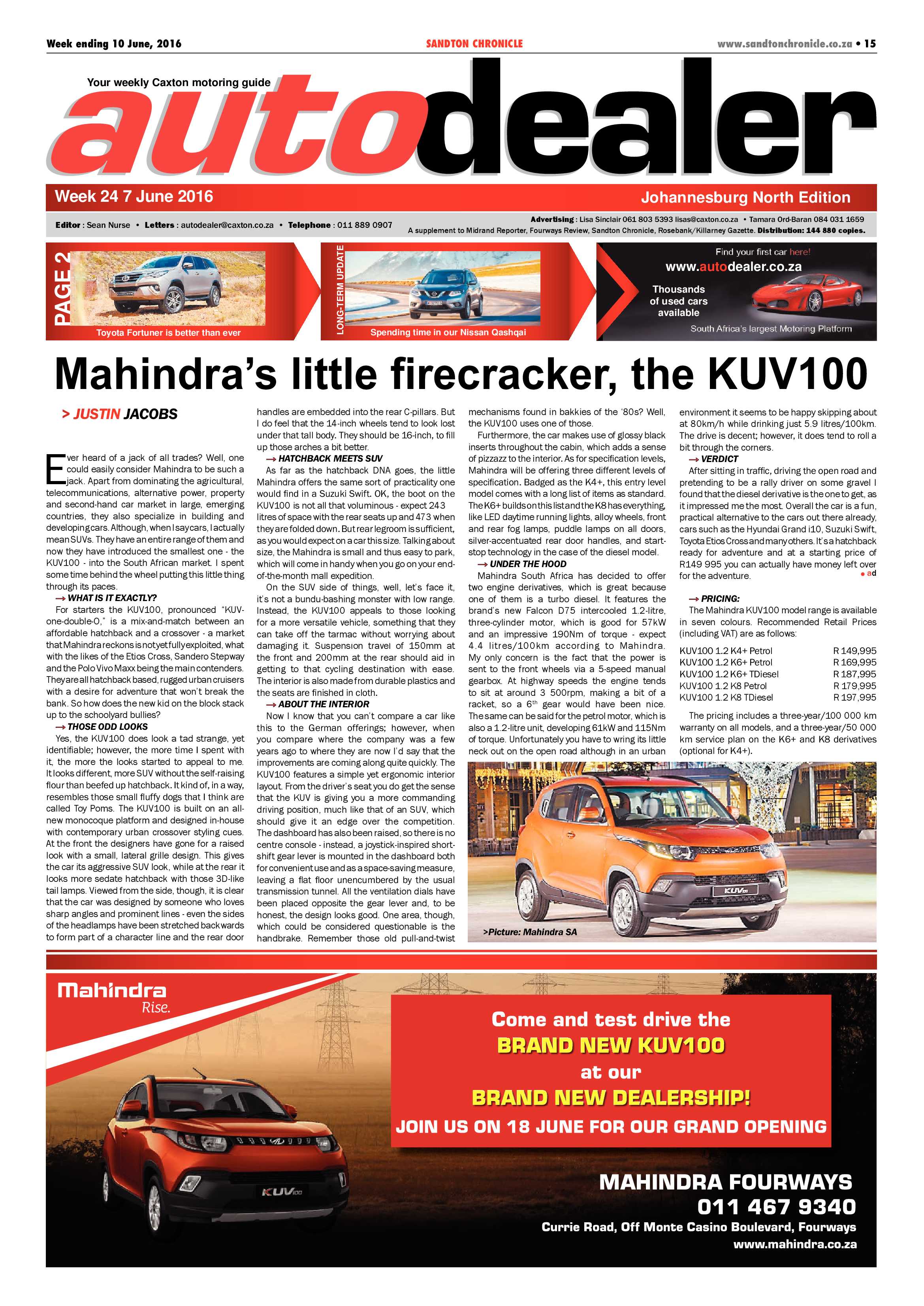 Sandton Chronicle 10 June 2016 page 15