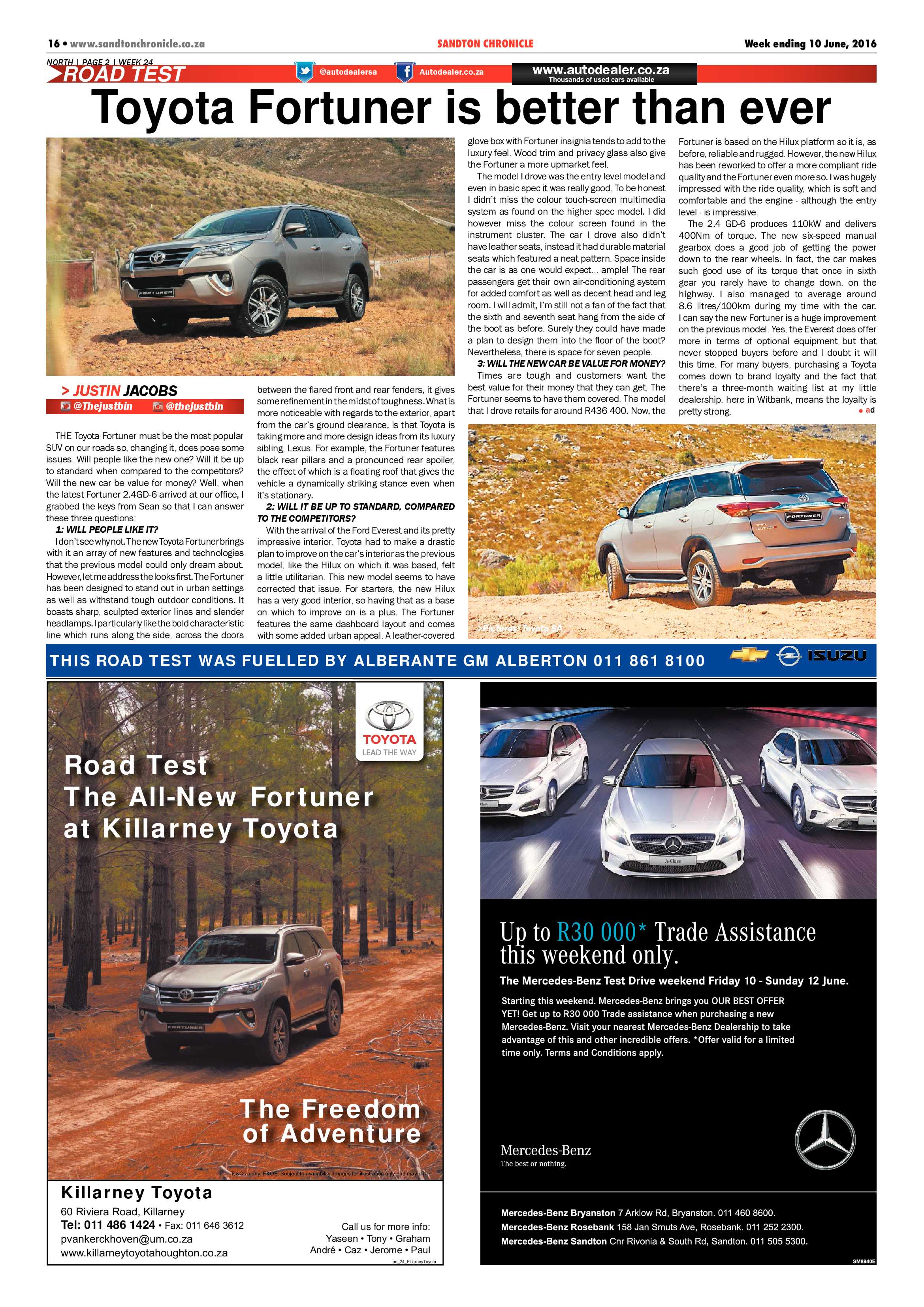 Sandton Chronicle 10 June 2016 page 16
