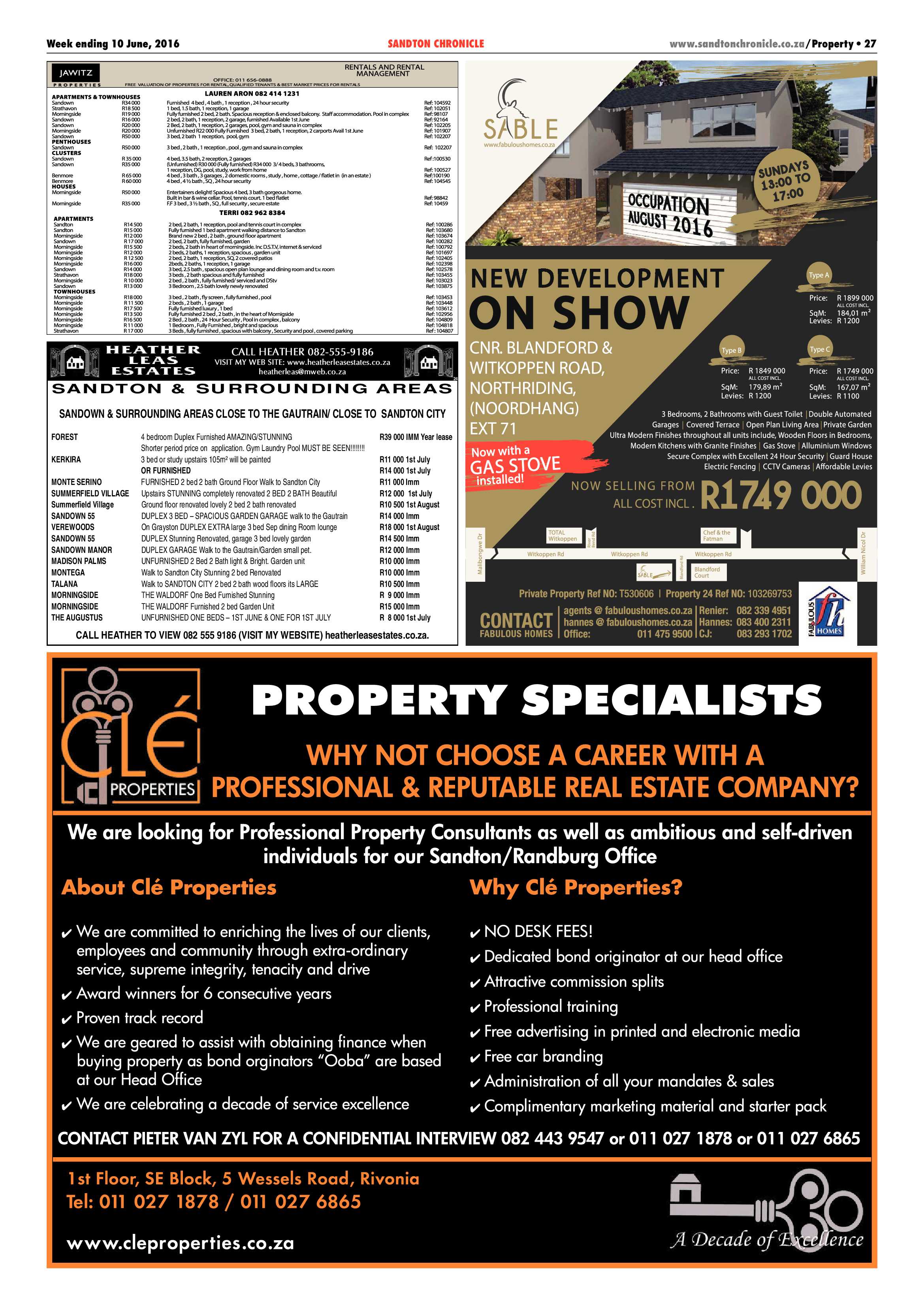 Sandton Chronicle 10 June 2016 page 27
