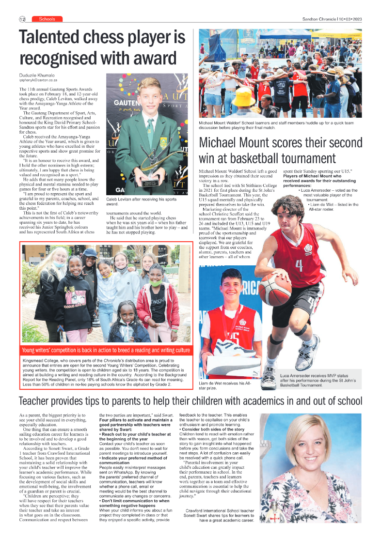 Sandton Chronicle 10 March 2023 page 12