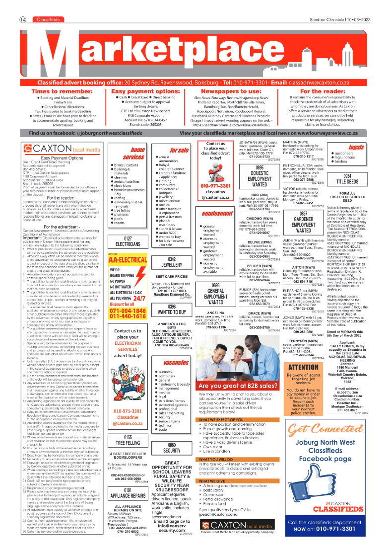 Sandton Chronicle 10 March 2023 page 14