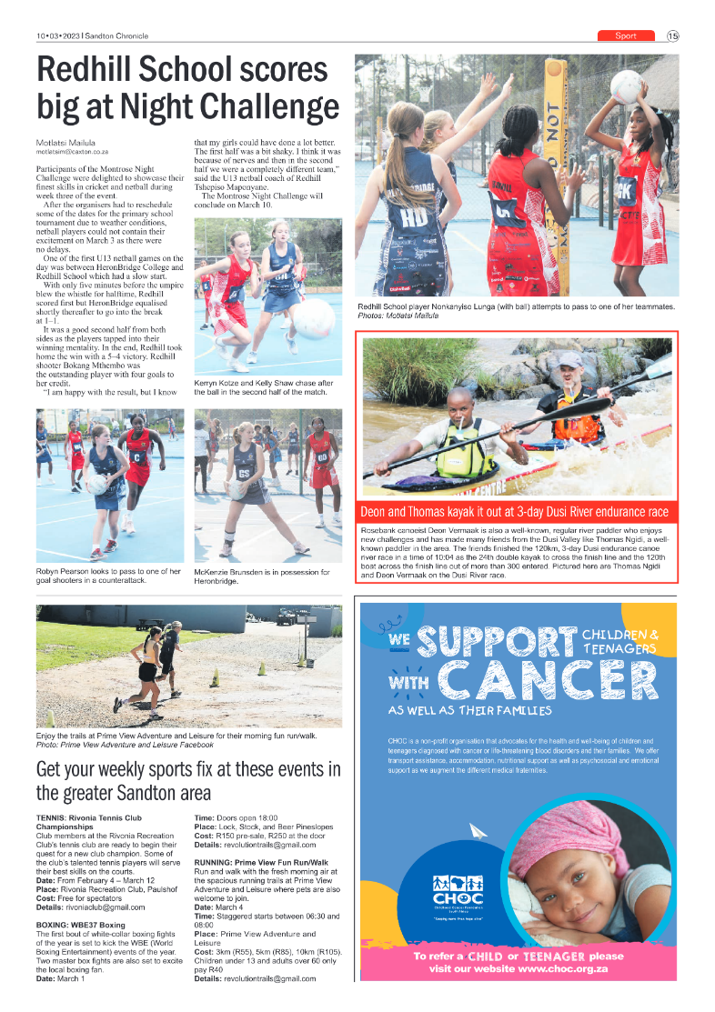 Sandton Chronicle 10 March 2023 page 15