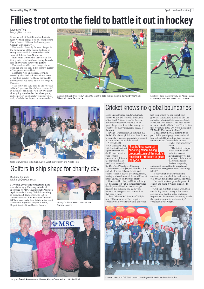 Sandton Chronicle 10 May 2024 page 11