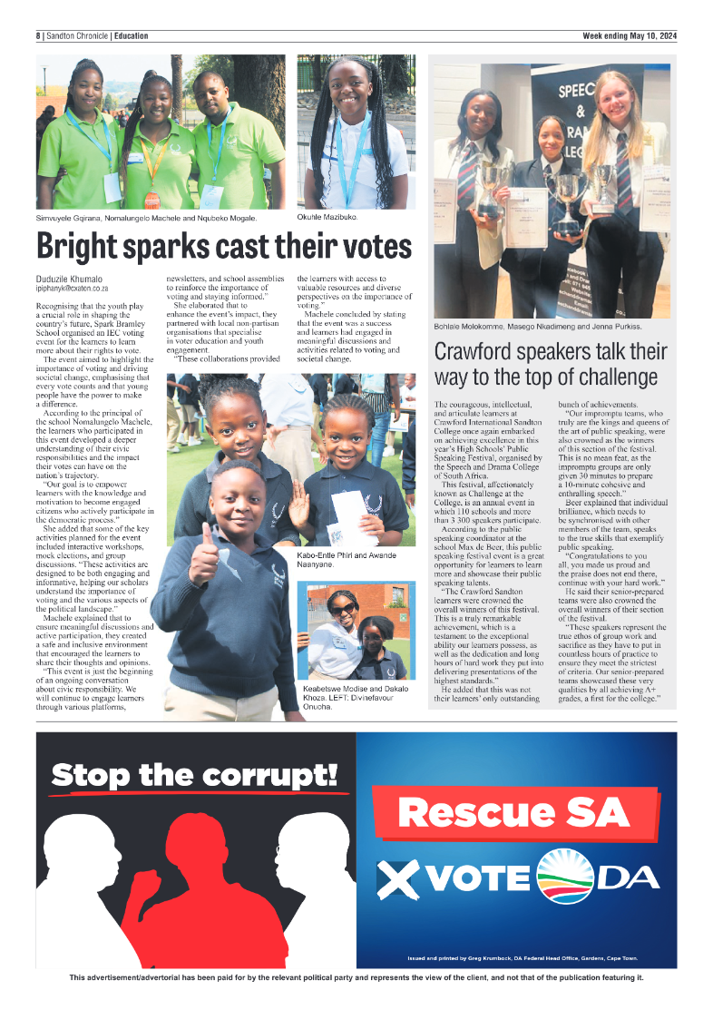 Sandton Chronicle 10 May 2024 page 8
