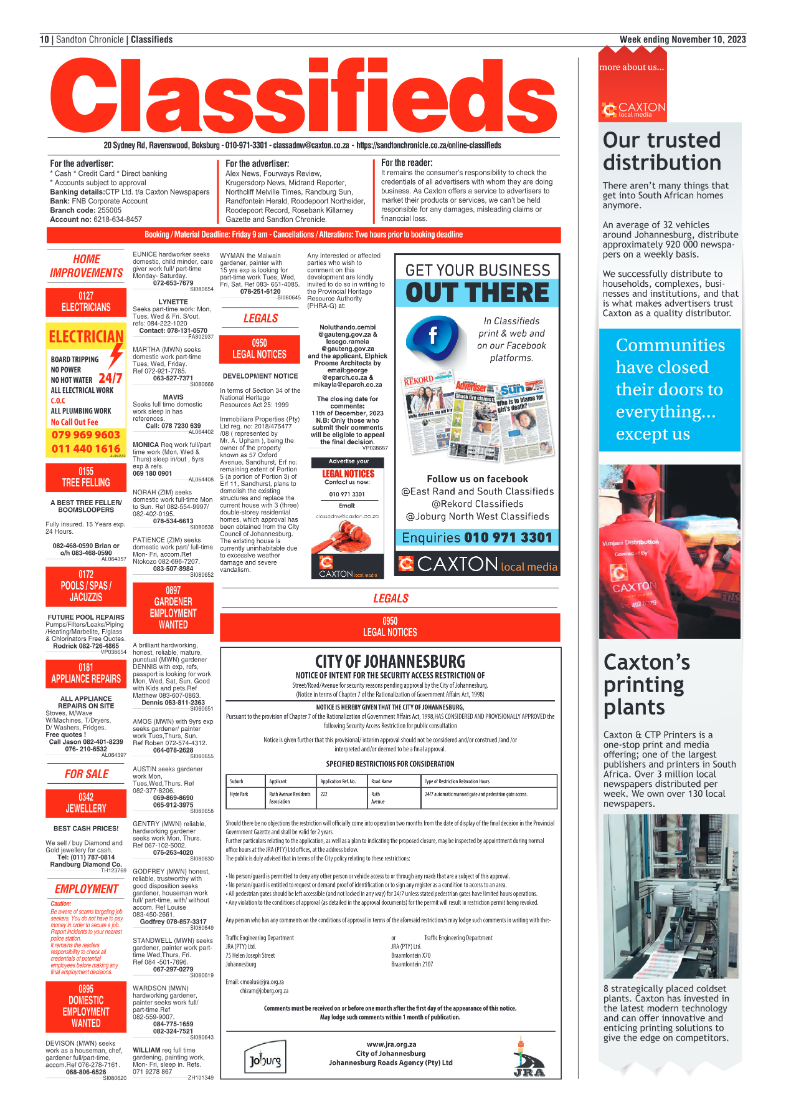 Sandton Chronicle 10 November 2023 page 10