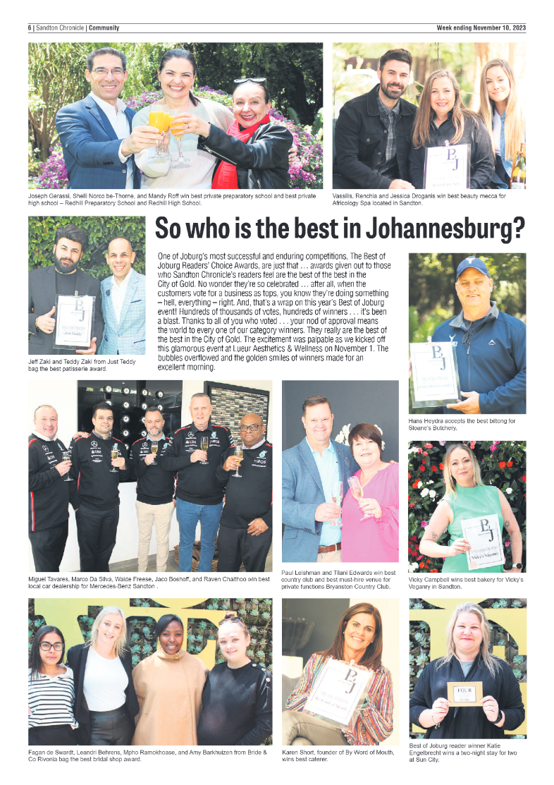 Sandton Chronicle 10 November 2023 page 6