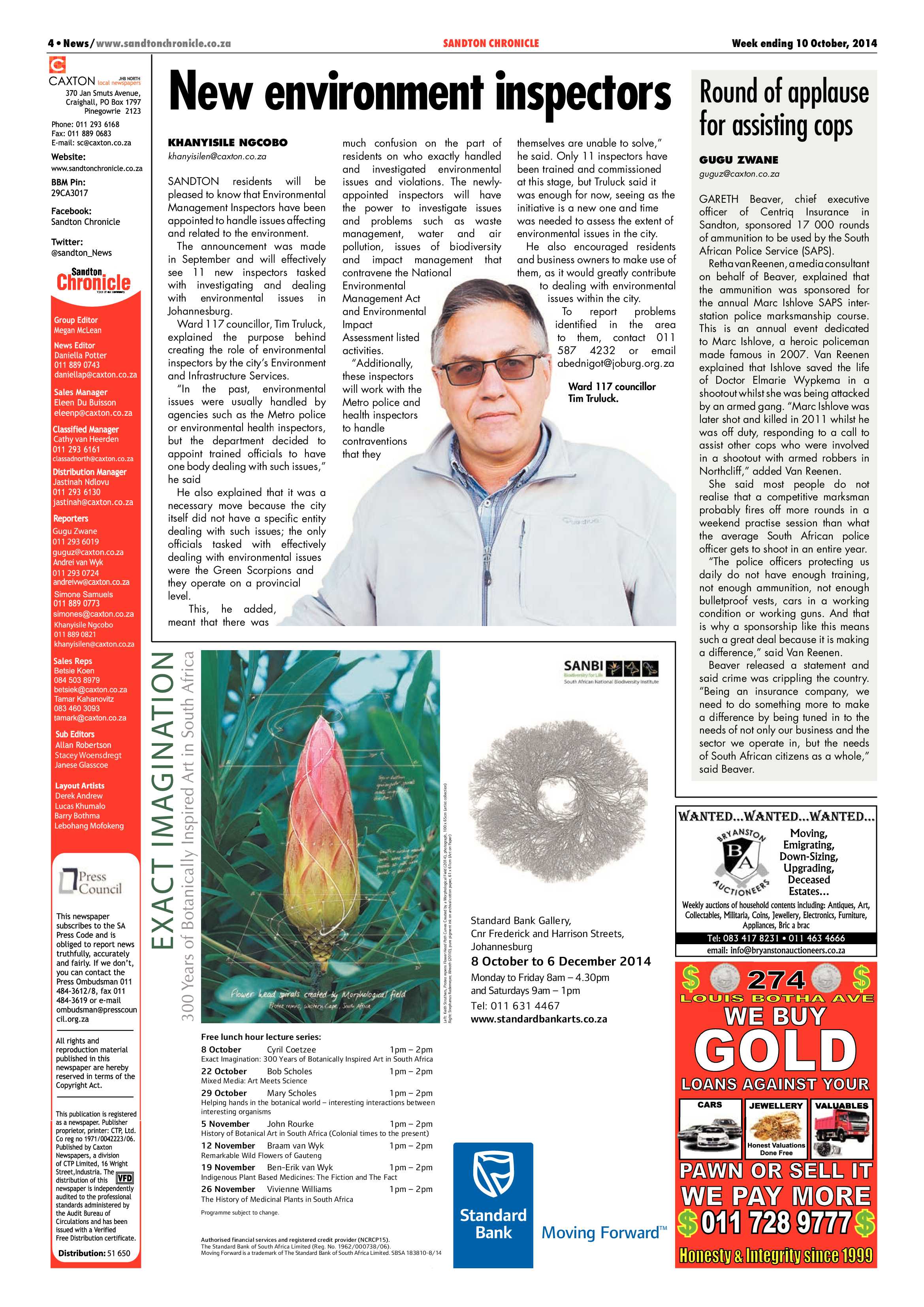 Sandton Chronicle 10 October 2014 page 4