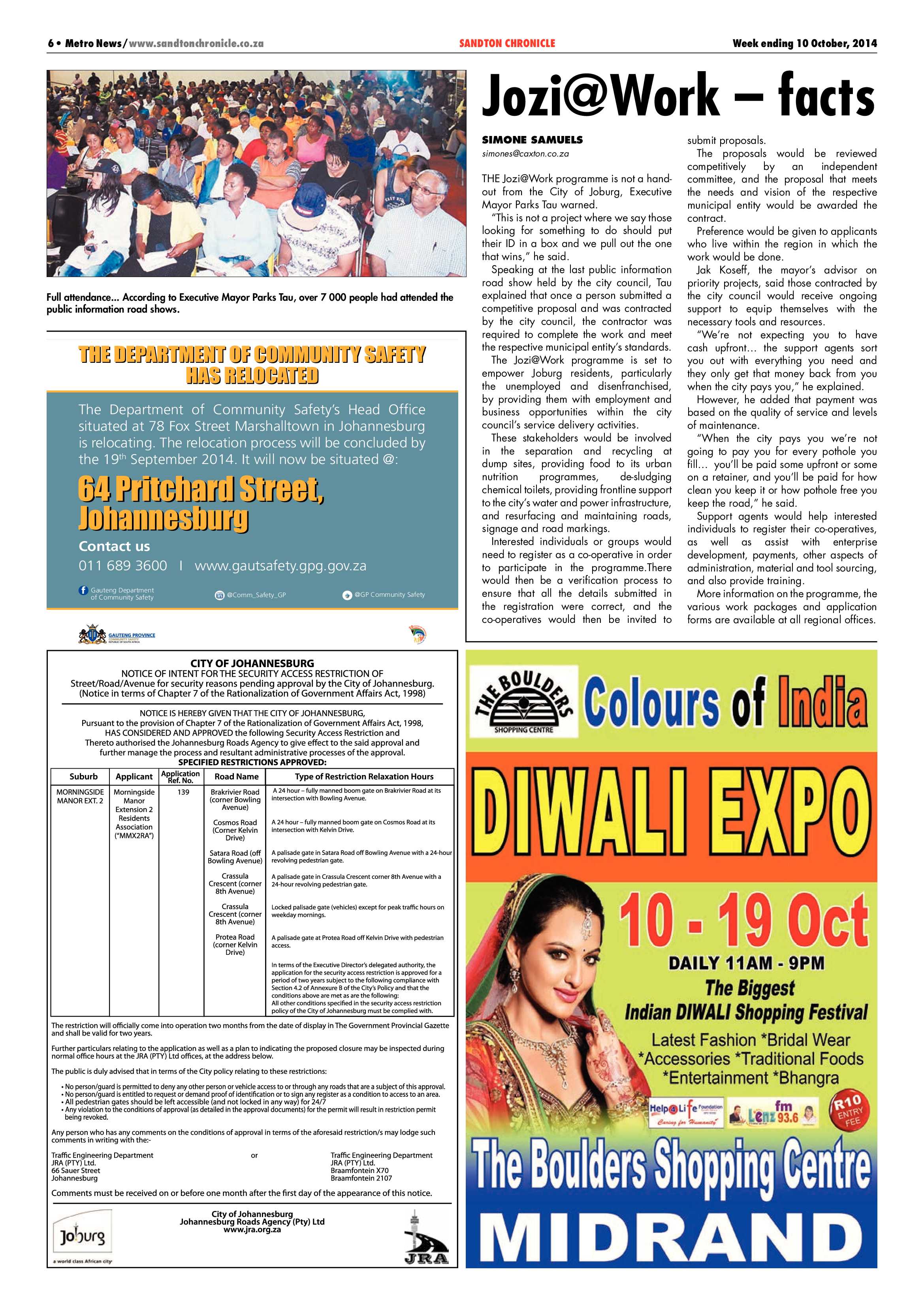 Sandton Chronicle 10 October 2014 page 6