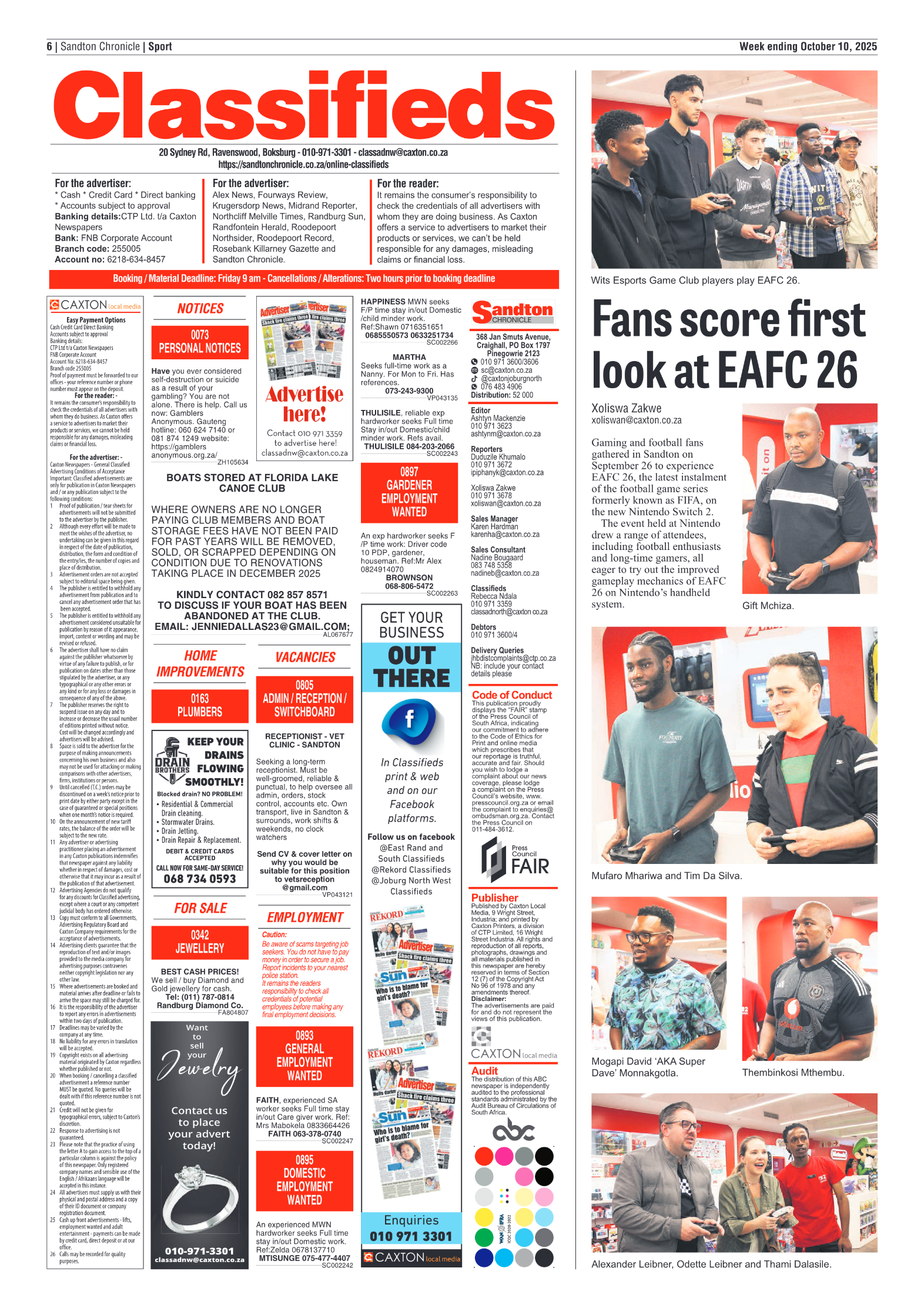 Sandton Chronicle 10 October 2025 page 6