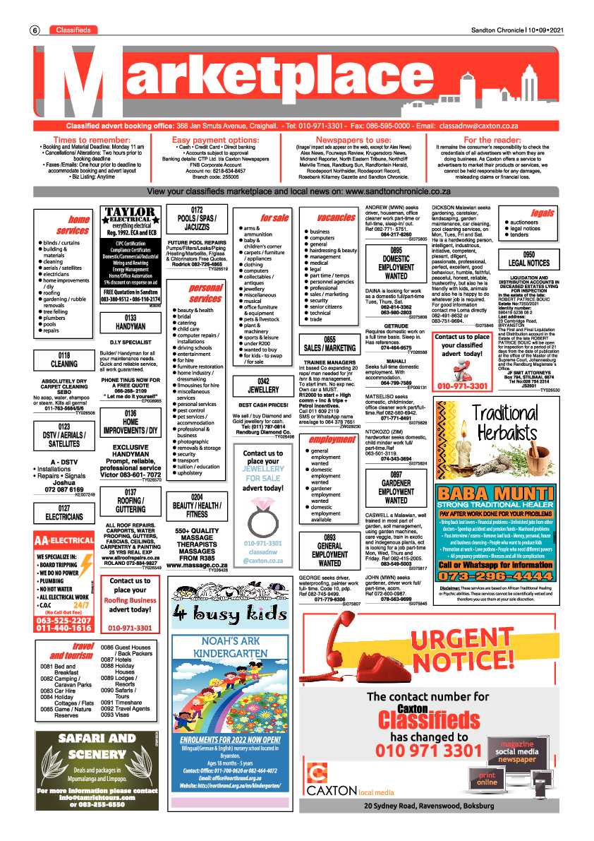 Sandton Chronicle 10 September 2021 page 6