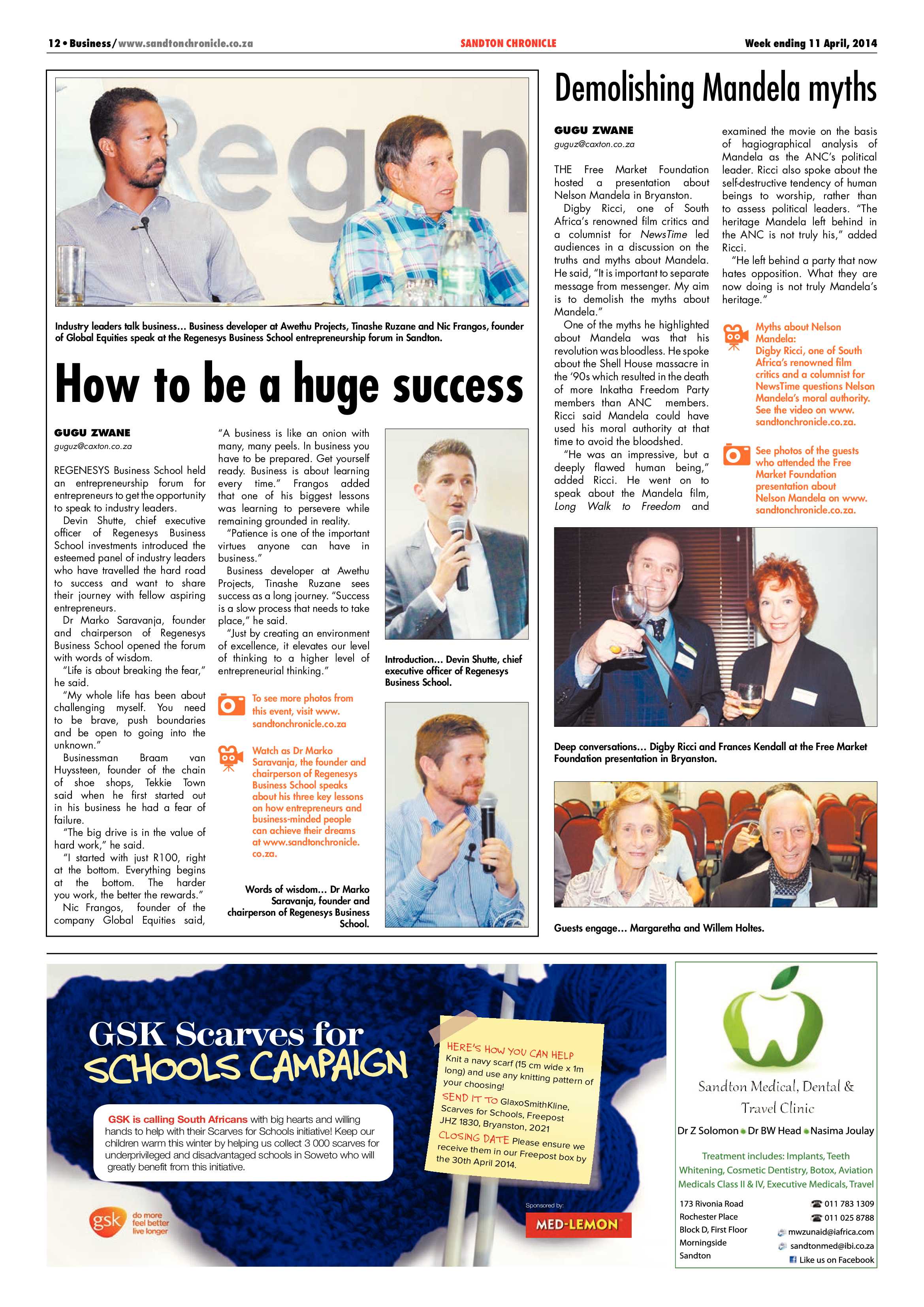 Sandton Chronicle 11 April 2014 page 12