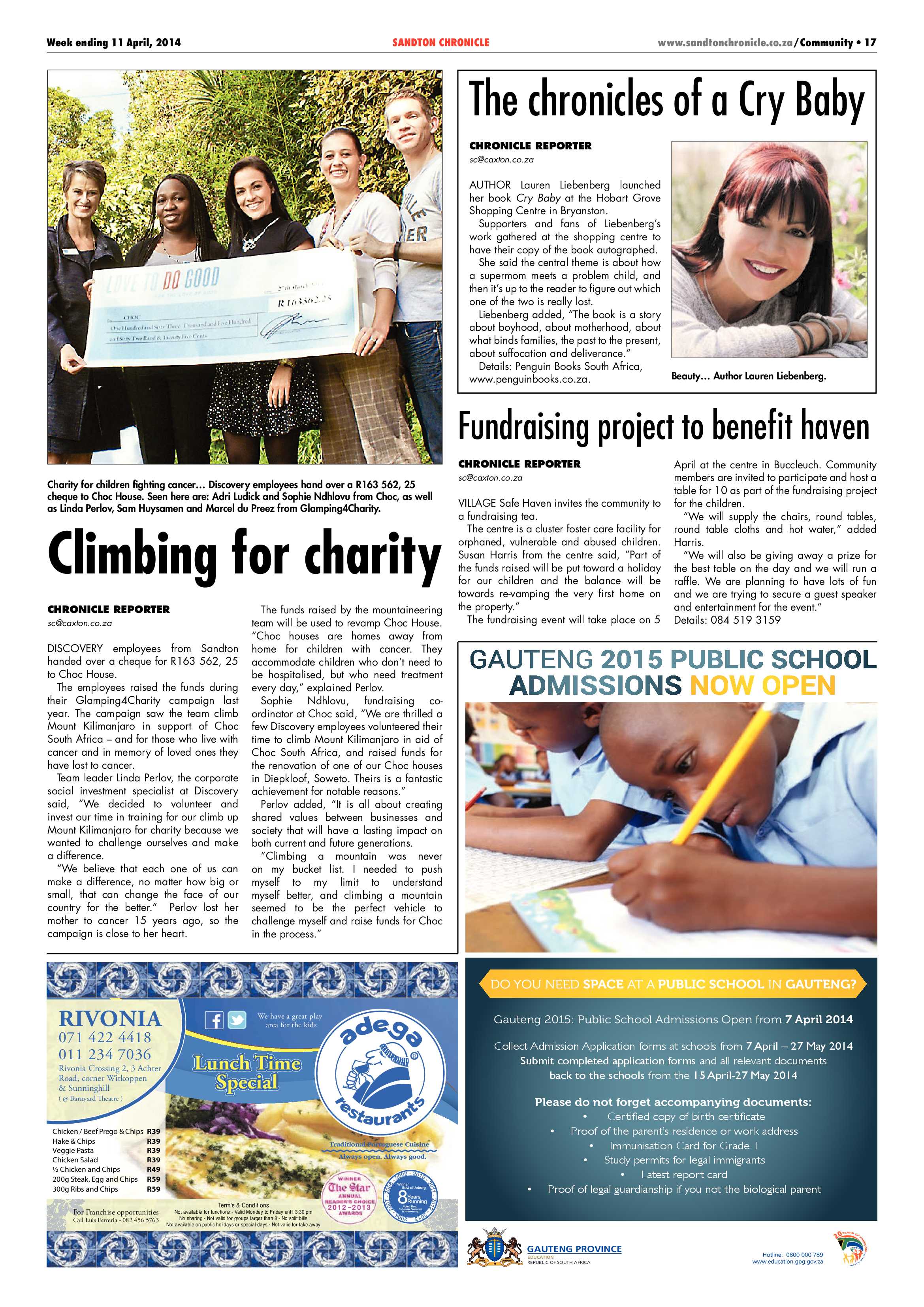 Sandton Chronicle 11 April 2014 page 41