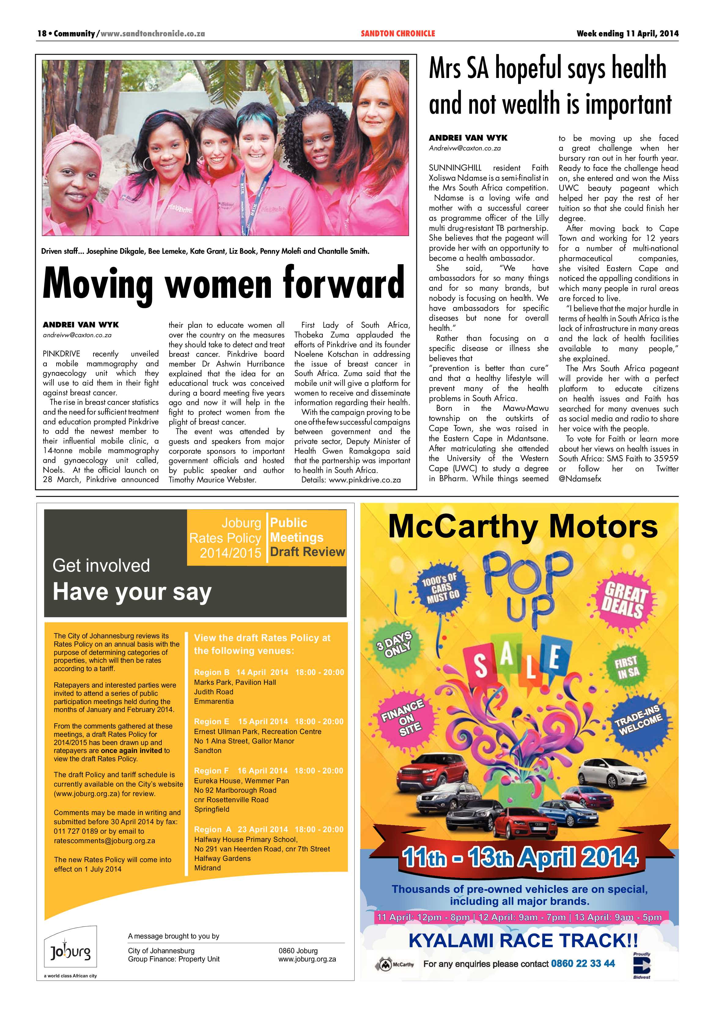 Sandton Chronicle 11 April 2014 page 42