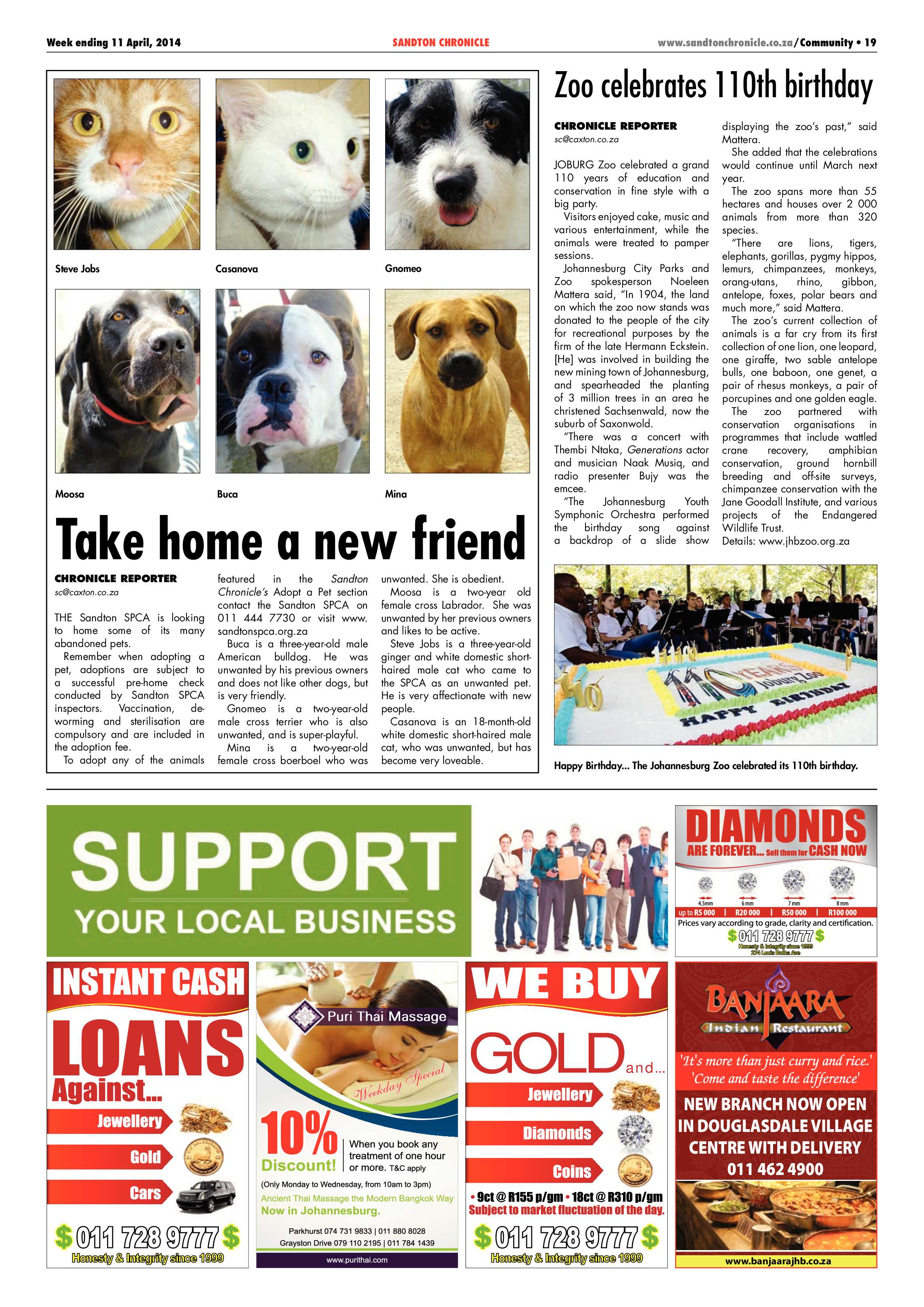Sandton Chronicle 11 April 2014 page 43