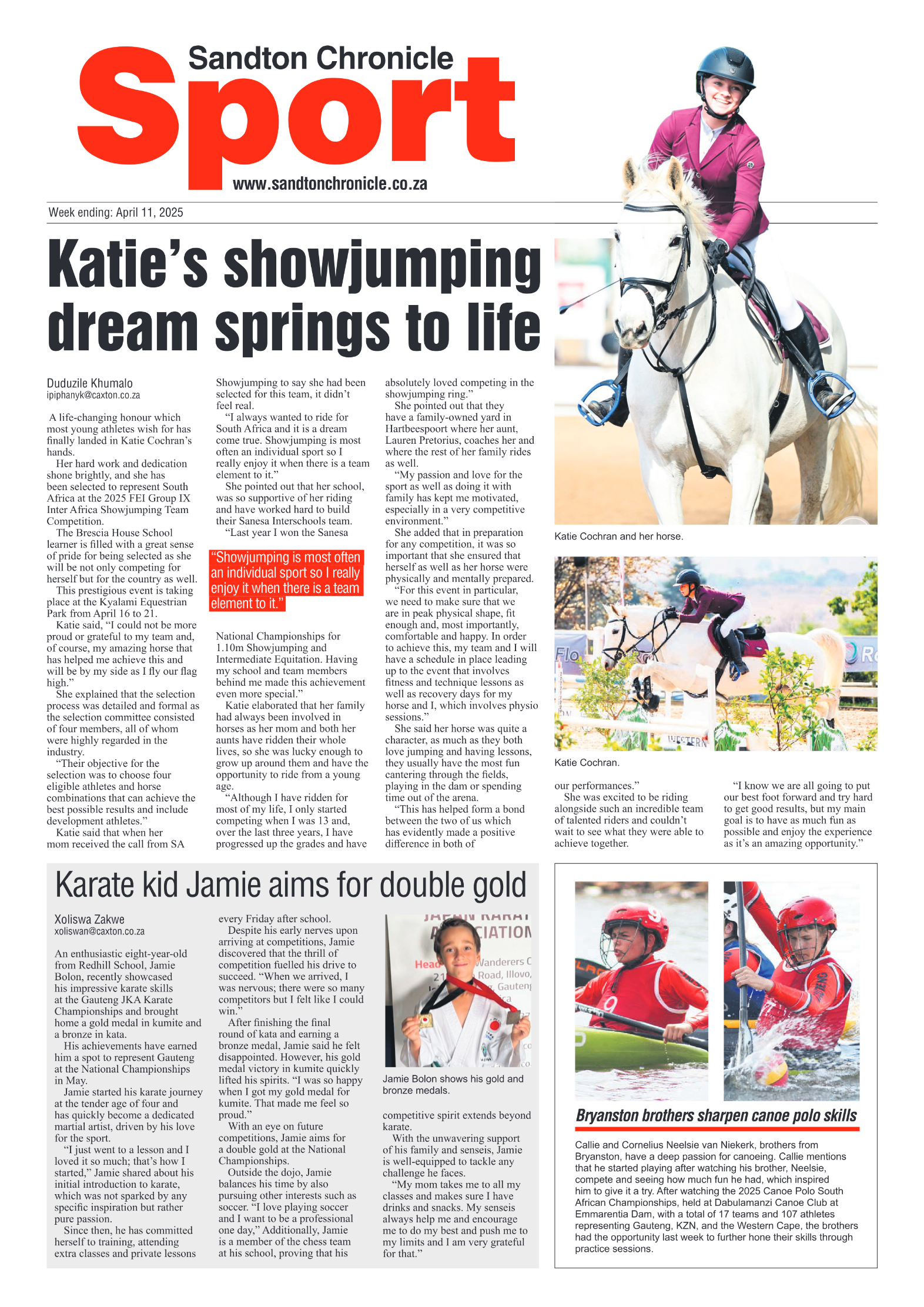 Sandton Chronicle 11 April 2025 page 8